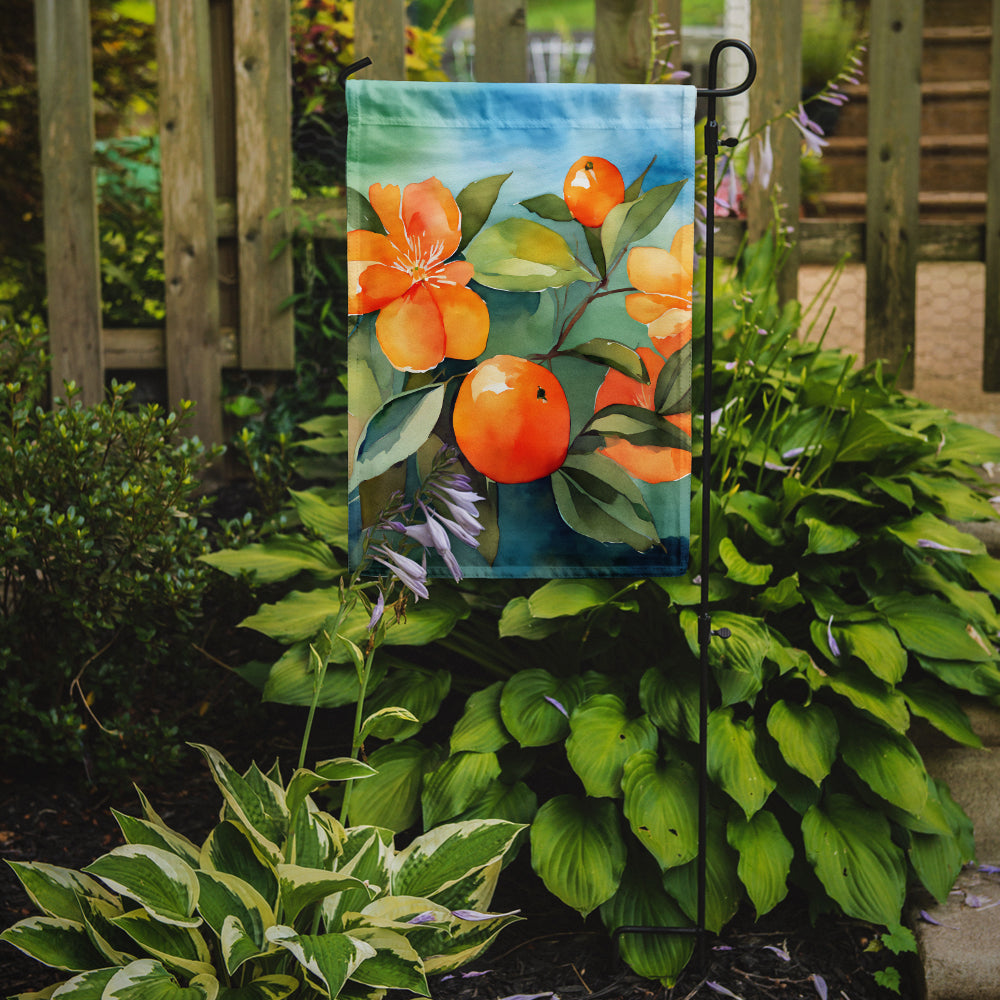 Florida Orange Blossom in Watercolor Garden Flag