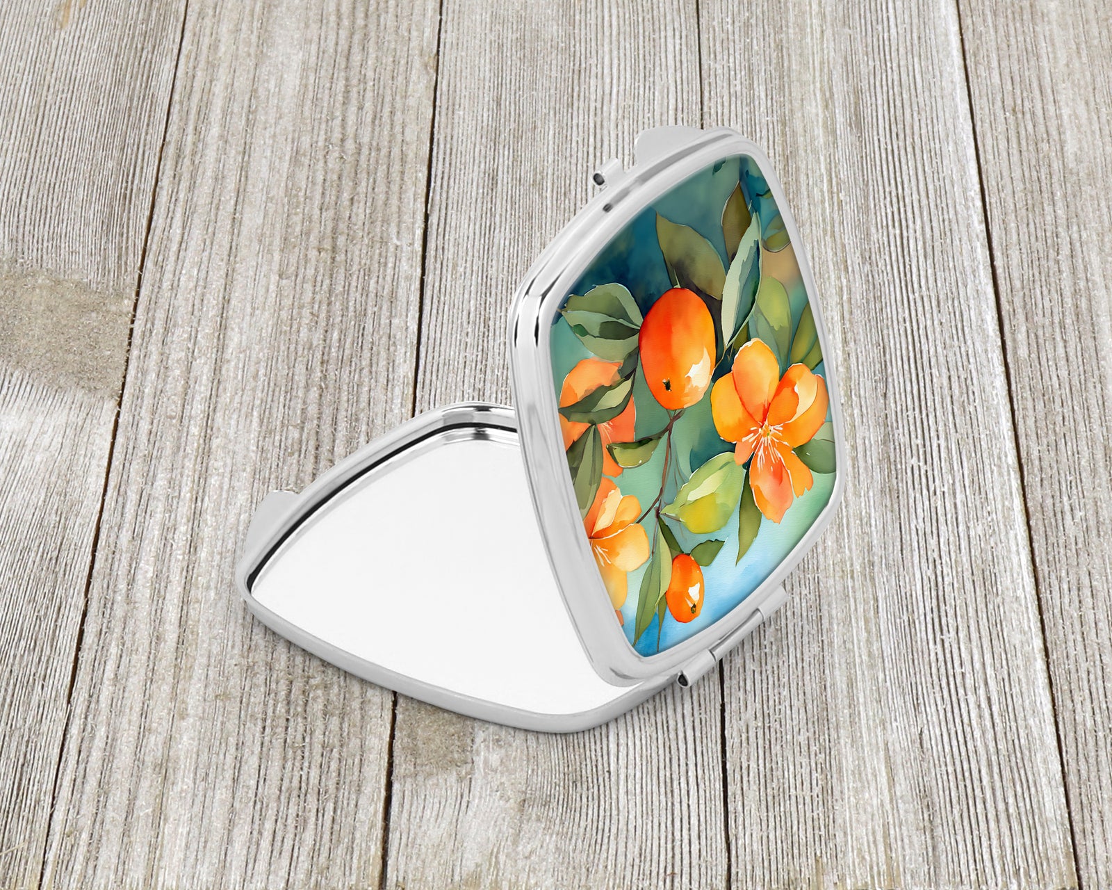 Caroline's Treasures Florida Orange Blossom in Watercolor Compact Mirror