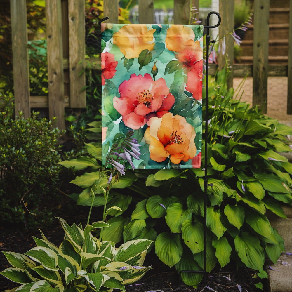 Buy this Georgia Cherokee Rose in Watercolor Garden Flag
