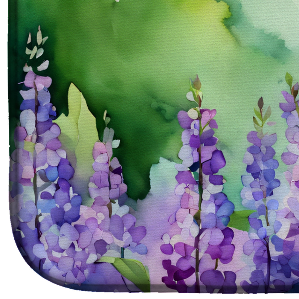 Caroline's Treasures Idaho Syringa in Watercolor Dish Drying Mat