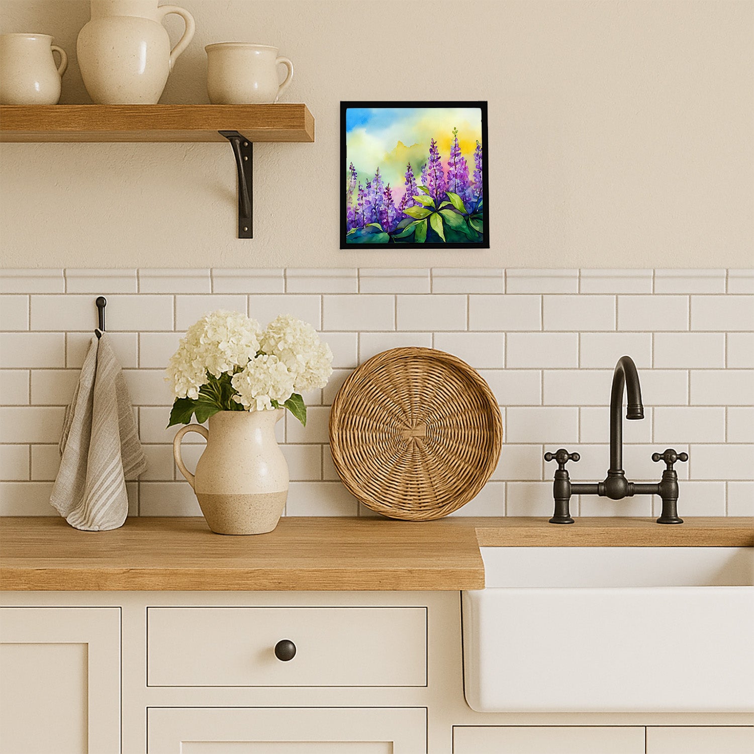 Caroline's Treasures Idaho Syringa in Watercolor Framed Metal Print