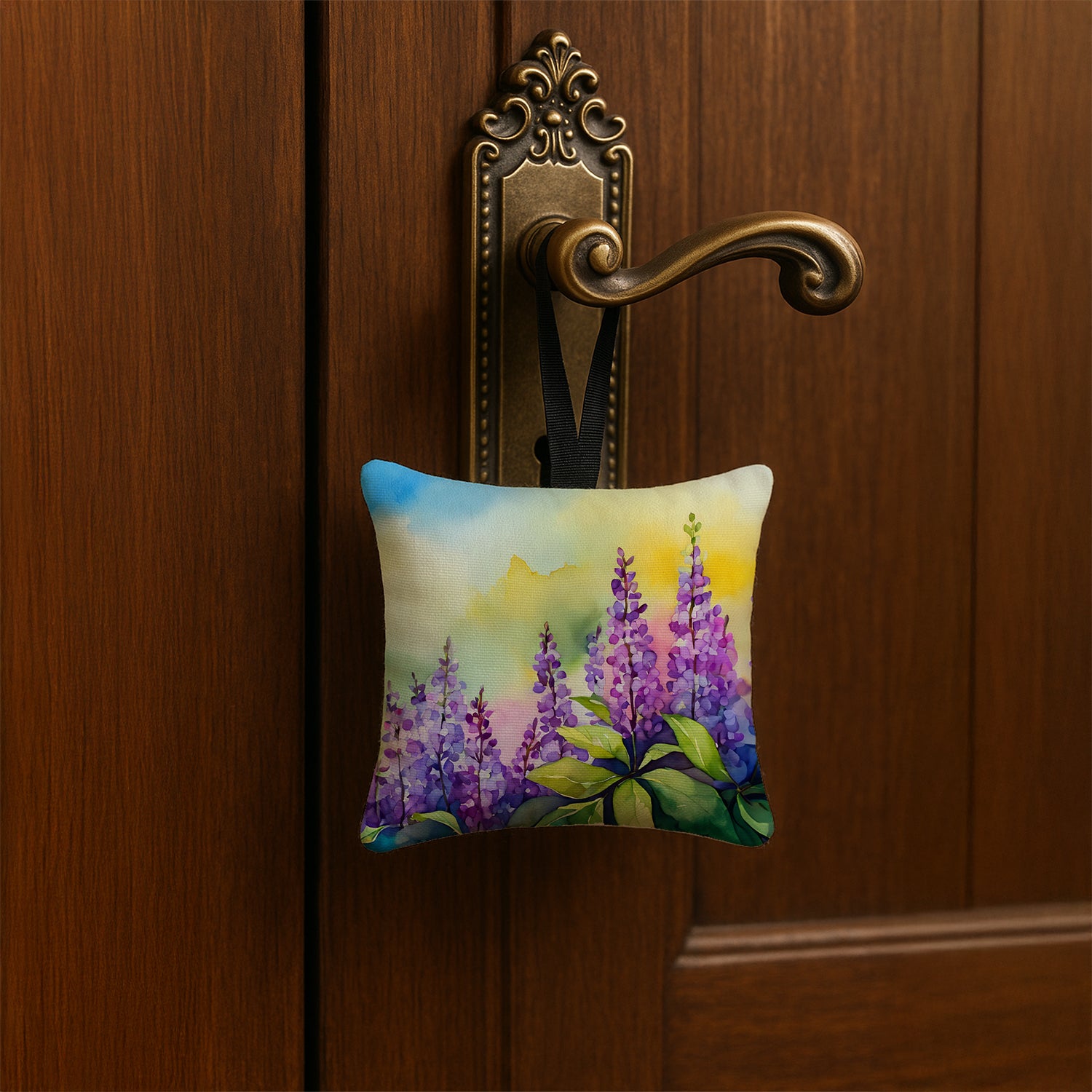 Caroline's Treasures Idaho Syringa in Watercolor Hanging Square Fabric Ornament 3.5 × 3.5