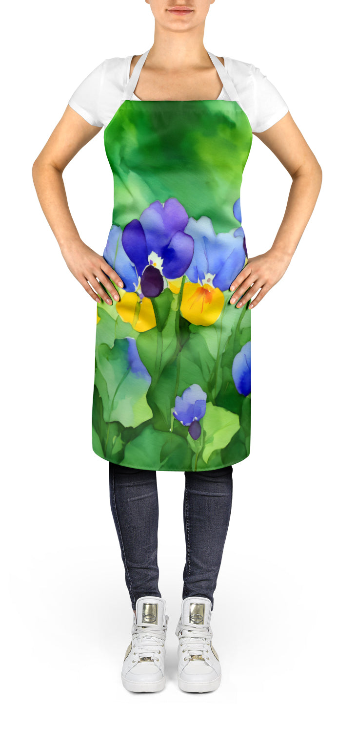 Buy this Illinois Violet in Watercolor Apron