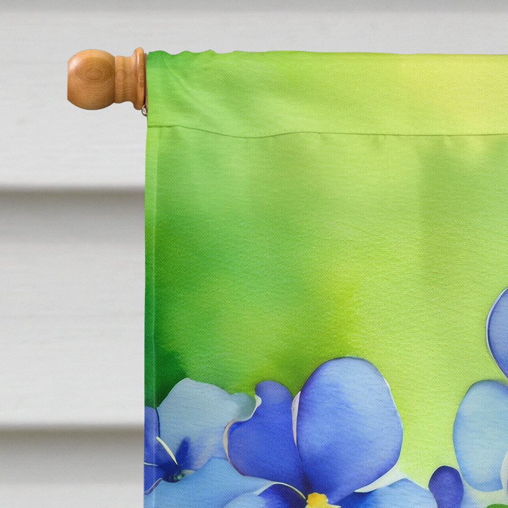 Illinois Violet in Watercolor House Flag