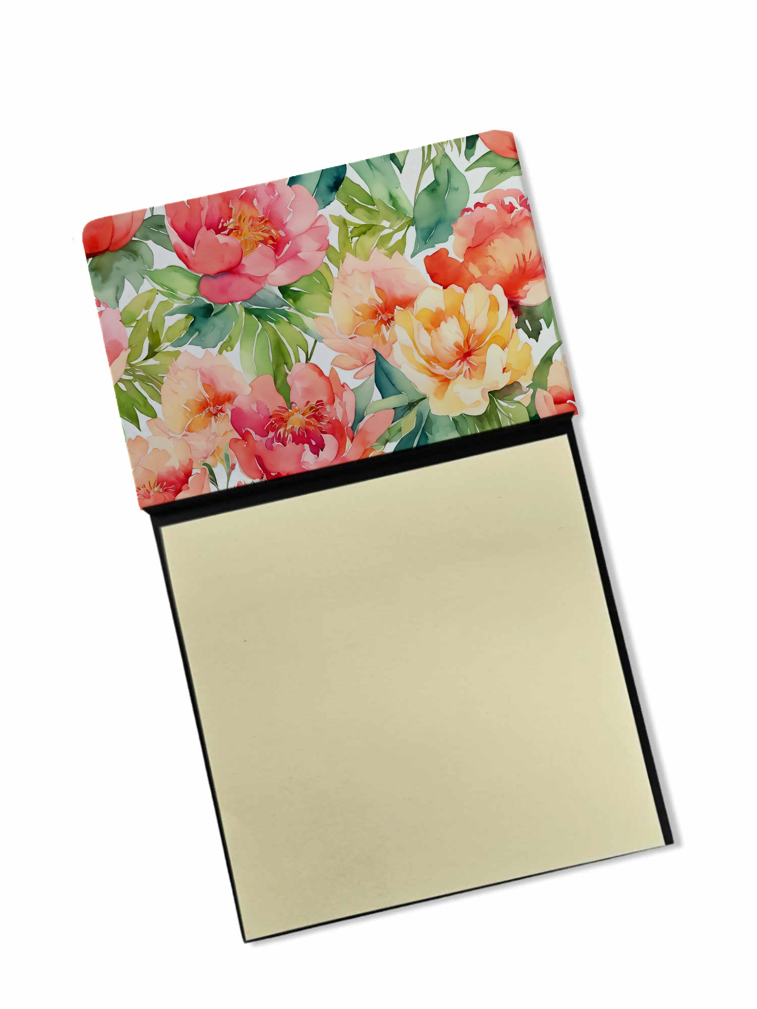 Buy this Indiana Peonies in Watercolor Sticky Note Holder