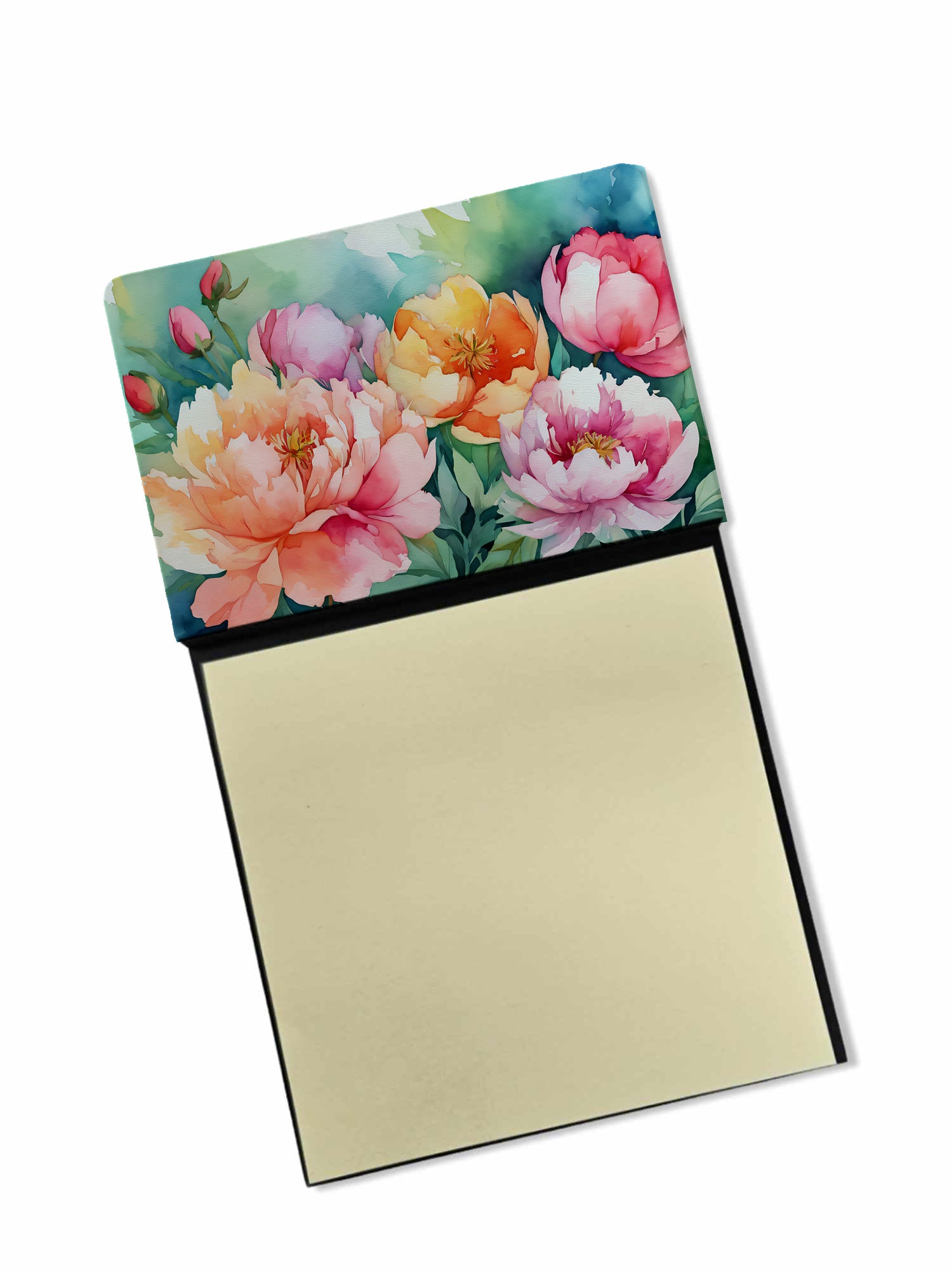 Buy this Indiana Peonies in Watercolor Sticky Note Holder
