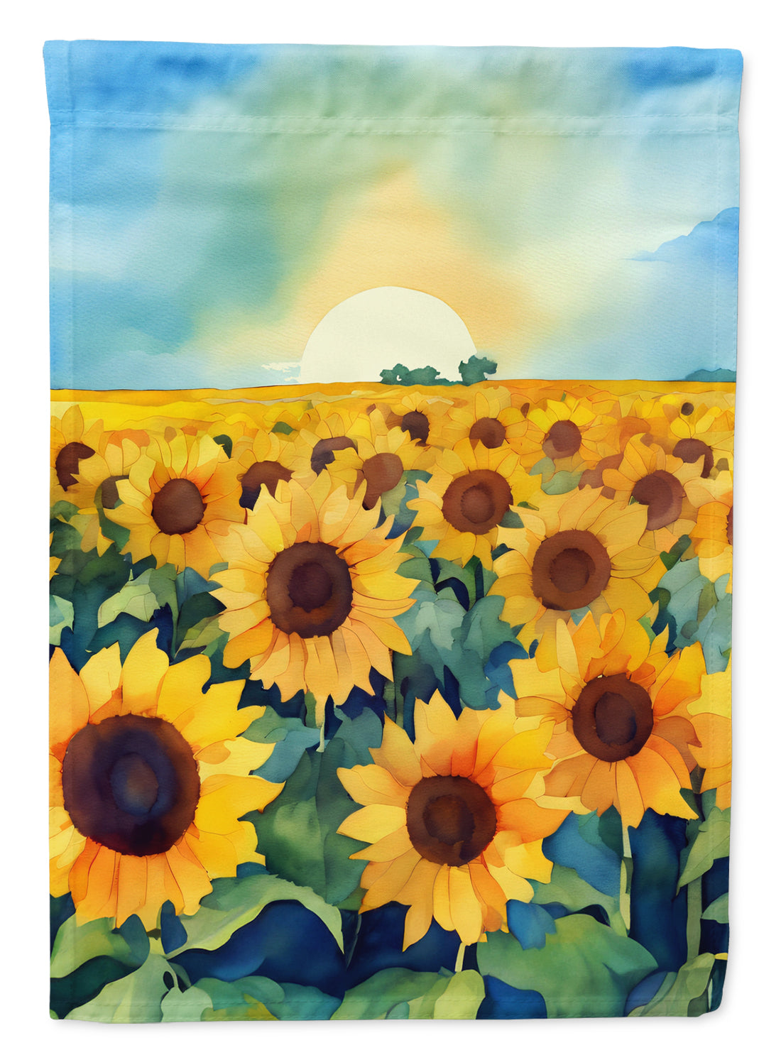 Buy this Kansas Sunflowers in Watercolor Garden Flag