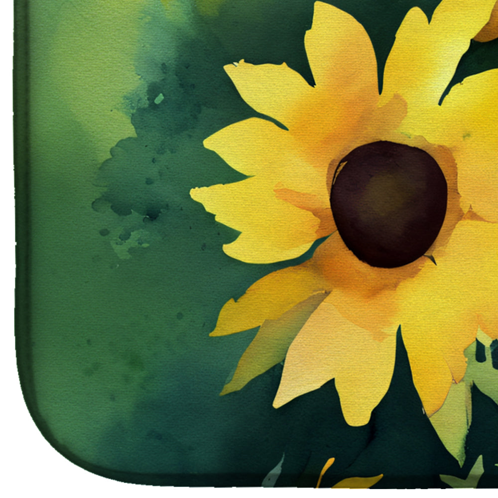 Caroline's Treasures Kentucky Goldenrod in Watercolor Dish Drying Mat