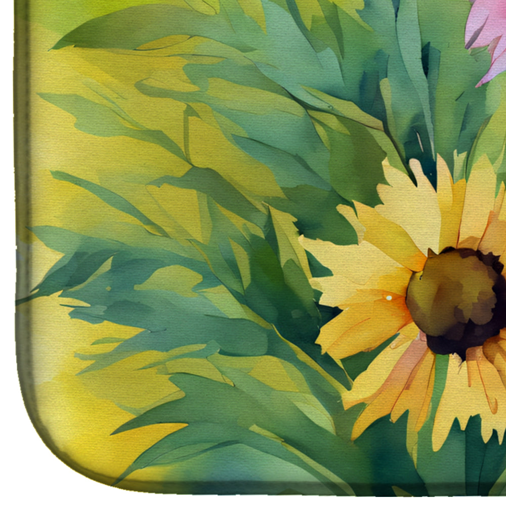 Caroline's Treasures Kentucky Goldenrod in Watercolor Dish Drying Mat