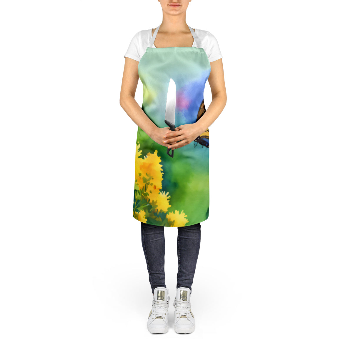 Kentucky Goldenrod in Watercolor Apron