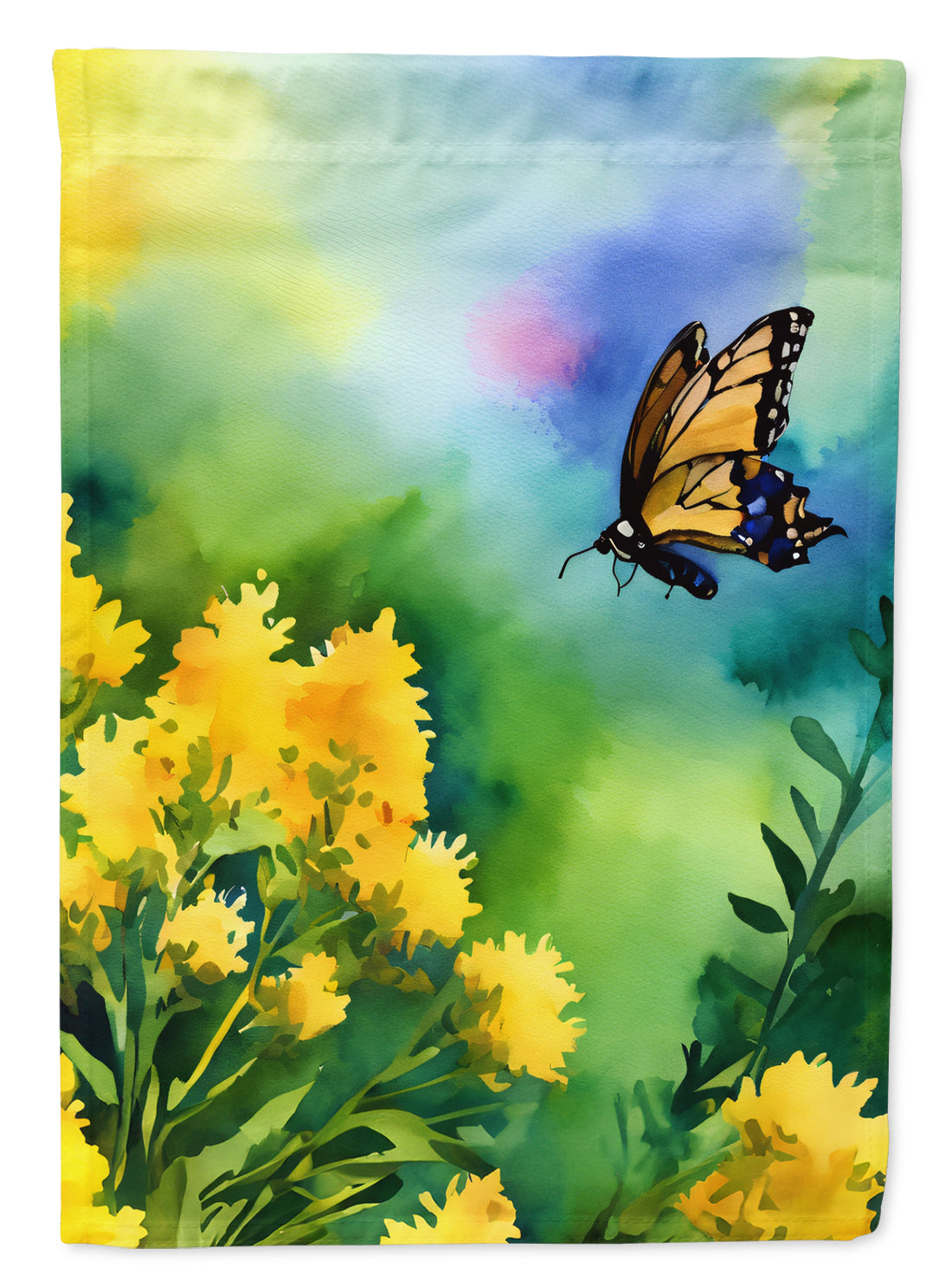 Buy this Kentucky Goldenrod in Watercolor House Flag