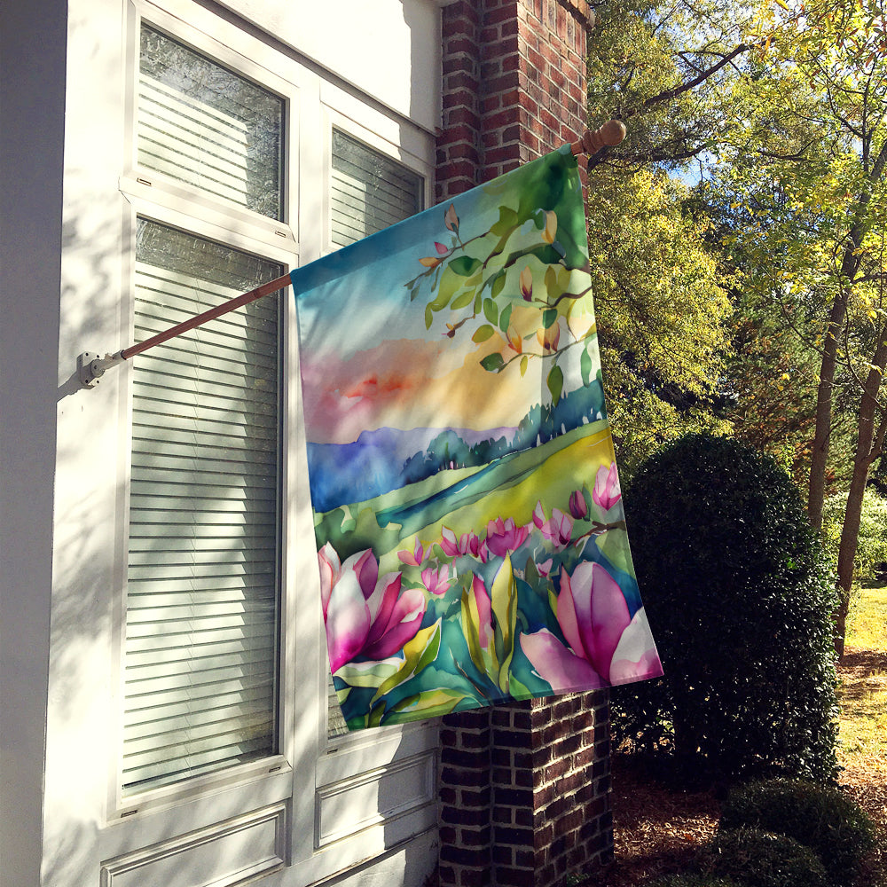 Buy this Louisiana Magnolias in Watercolor House Flag