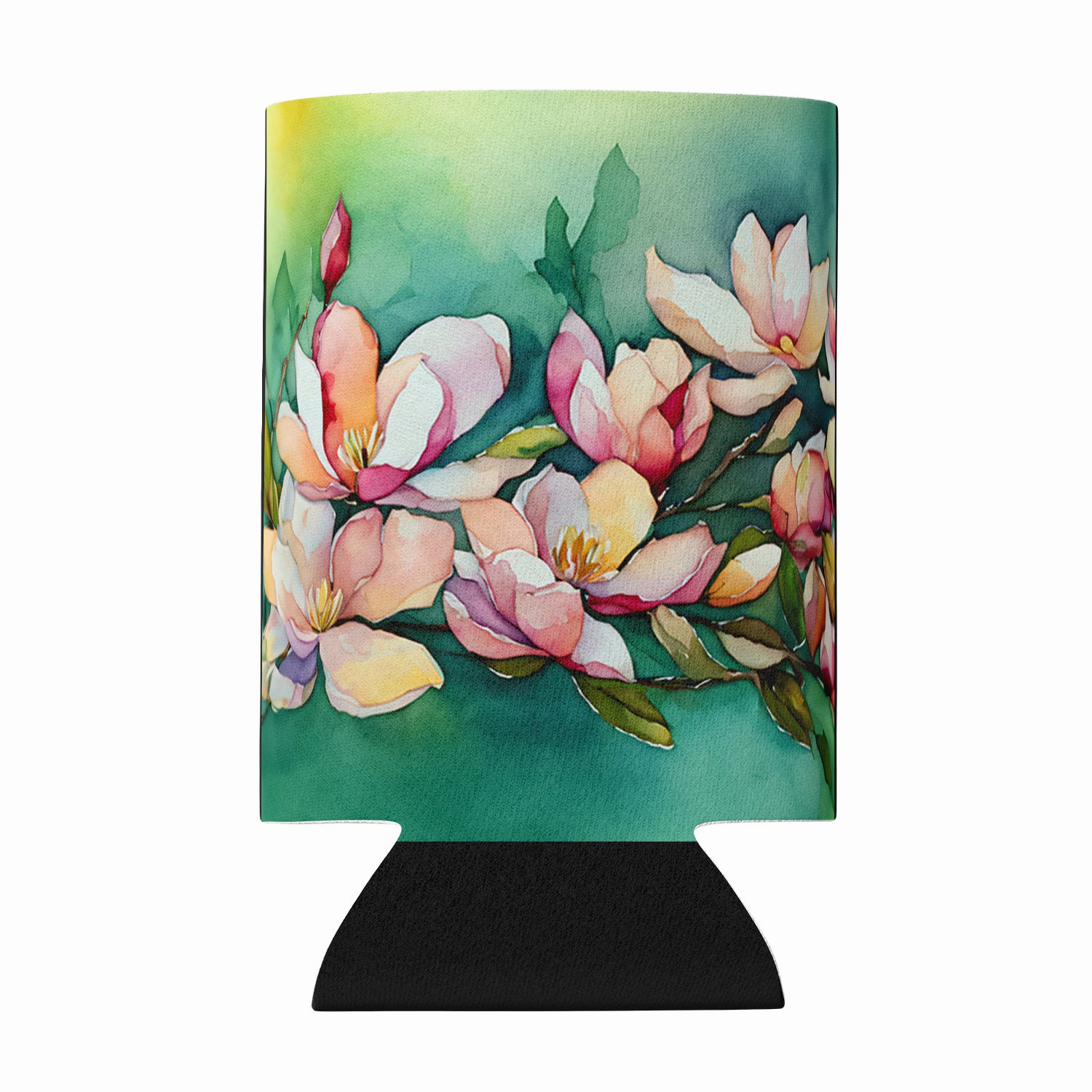 Caroline's Treasures Louisiana Magnolias in Watercolor Can or Bottle Hugger Cooler Sleeve for Standard 12 oz Cans, Insulated Foam Beer & Soda Can Hugger Reusable