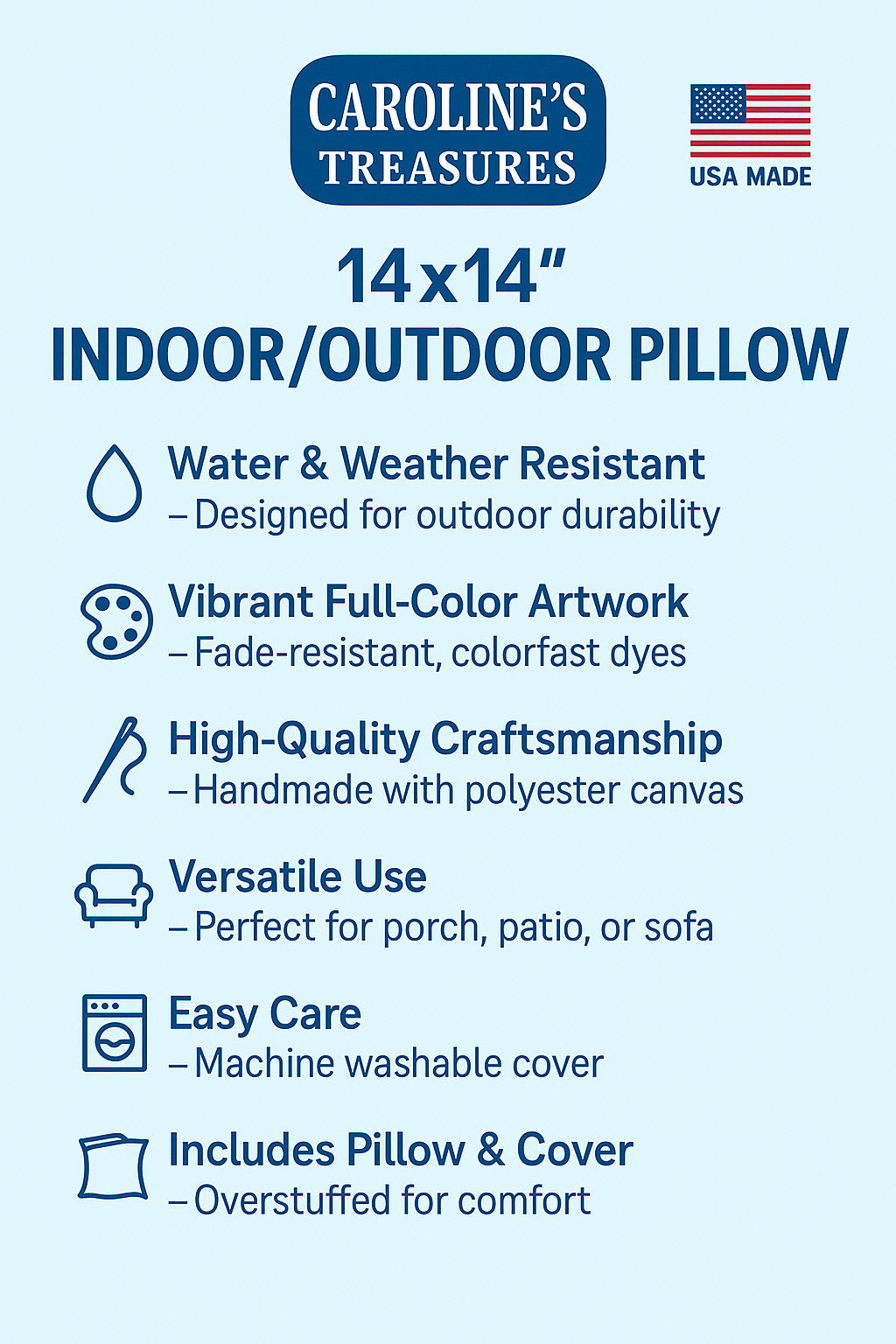 Caroline's Treasures Louisiana Magnolias in Watercolor Throw Pillow