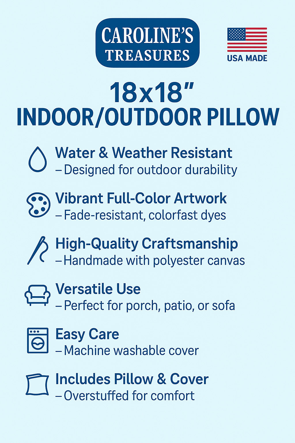 Caroline's Treasures Louisiana Magnolias in Watercolor Throw Pillow