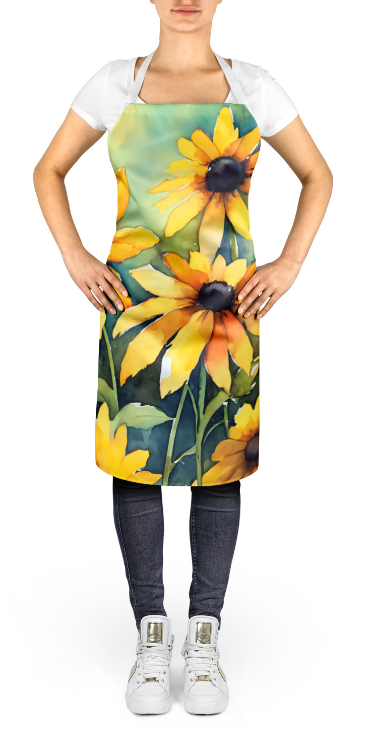 Maryland Black-Eyed Susans in Watercolor Apron