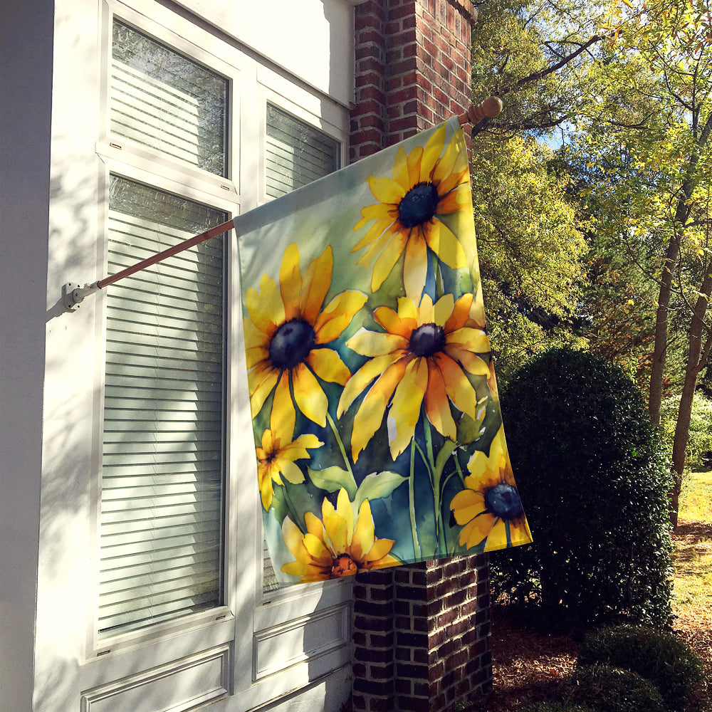 Caroline's Treasures Maryland Black-Eyed Susans in Watercolor House Flag