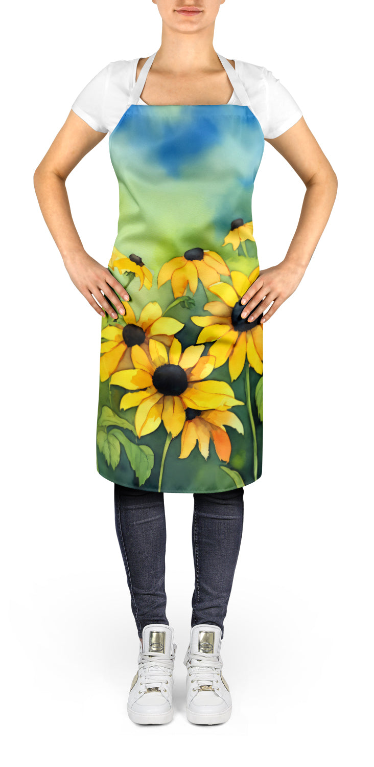 Maryland Black-Eyed Susans in Watercolor Apron