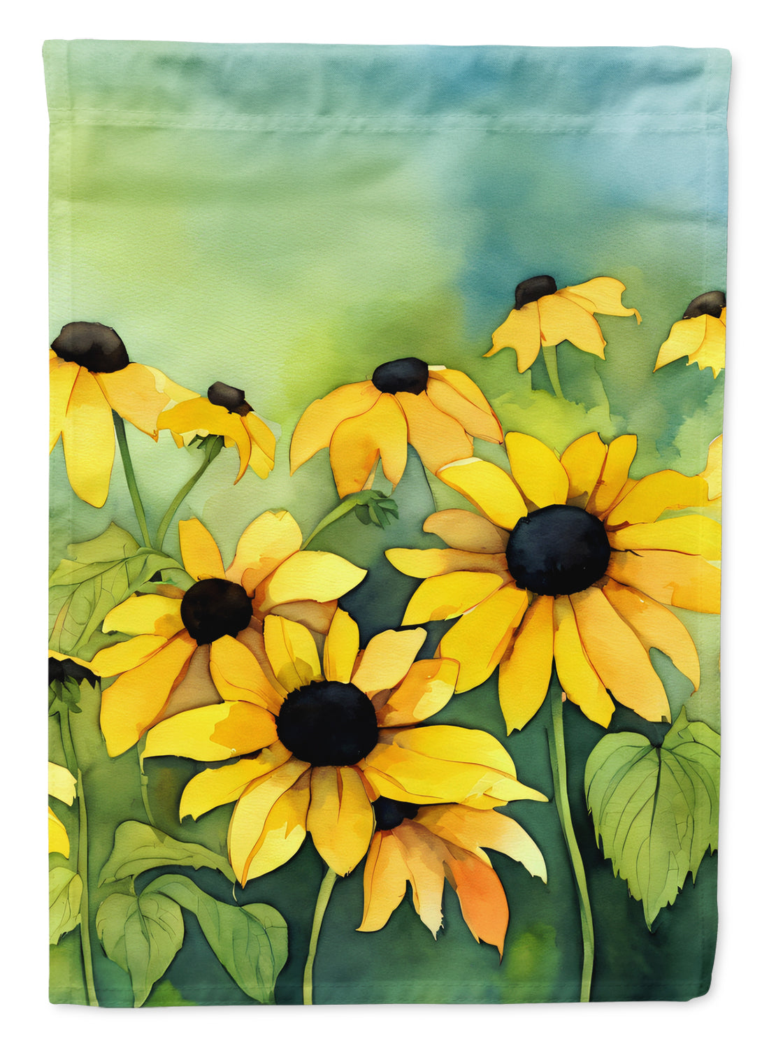 Caroline's Treasures Maryland Black-Eyed Susans in Watercolor Garden Flag – Outdoor Decorative Yard Flag
