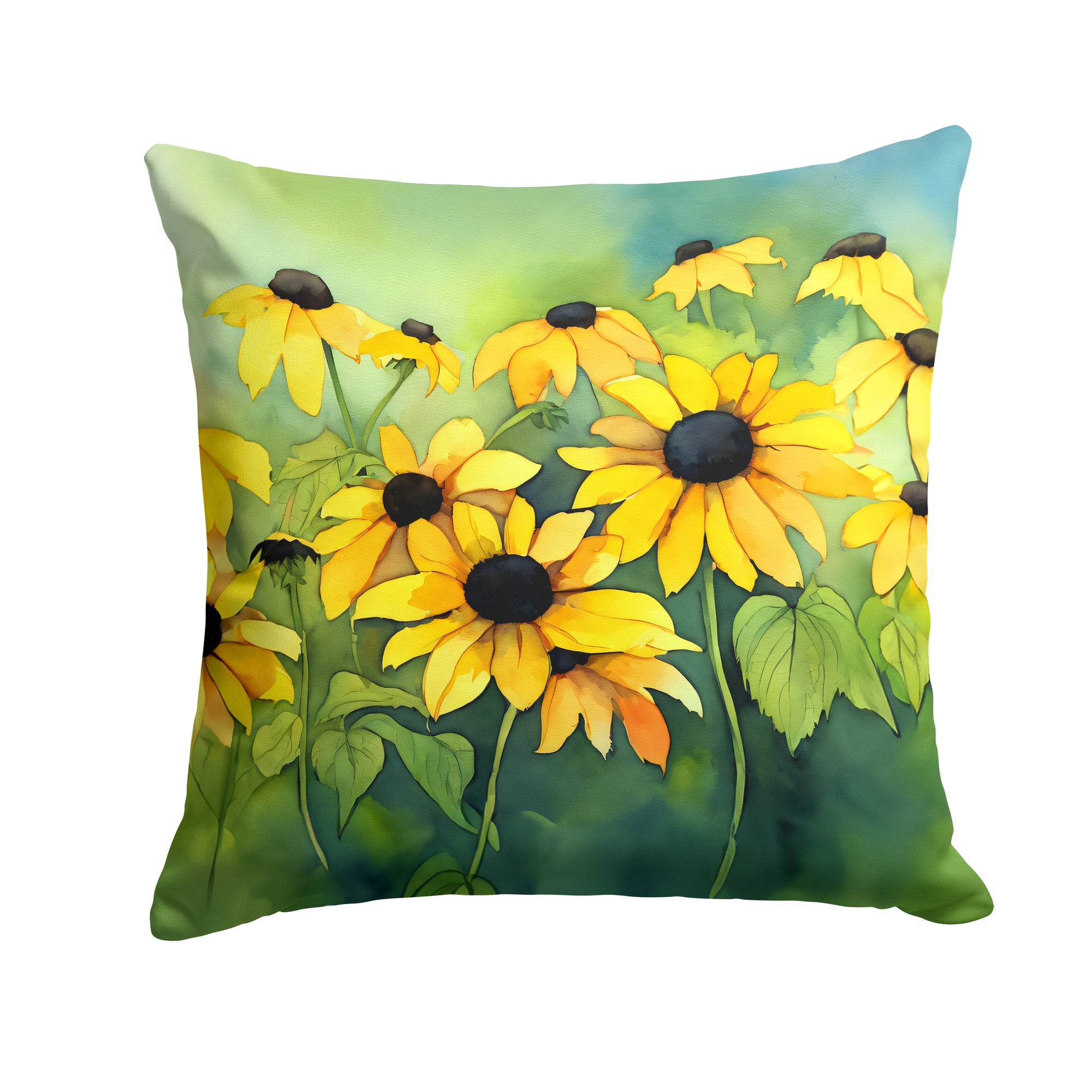 Caroline's Treasures Maryland Black-Eyed Susans in Watercolor Throw Pillow