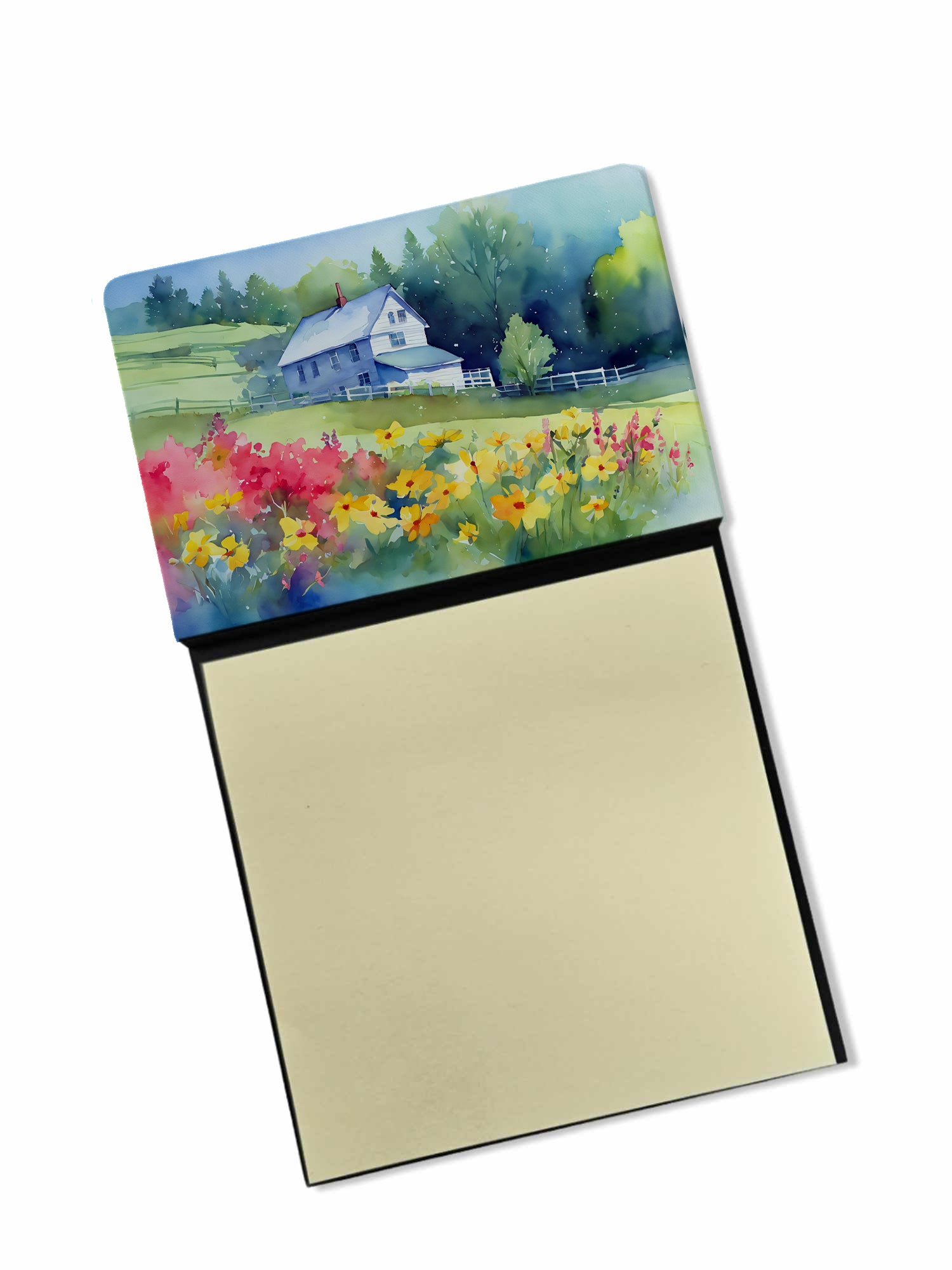 Buy this Massachusetts Mayflowers in Watercolor Sticky Note Holder