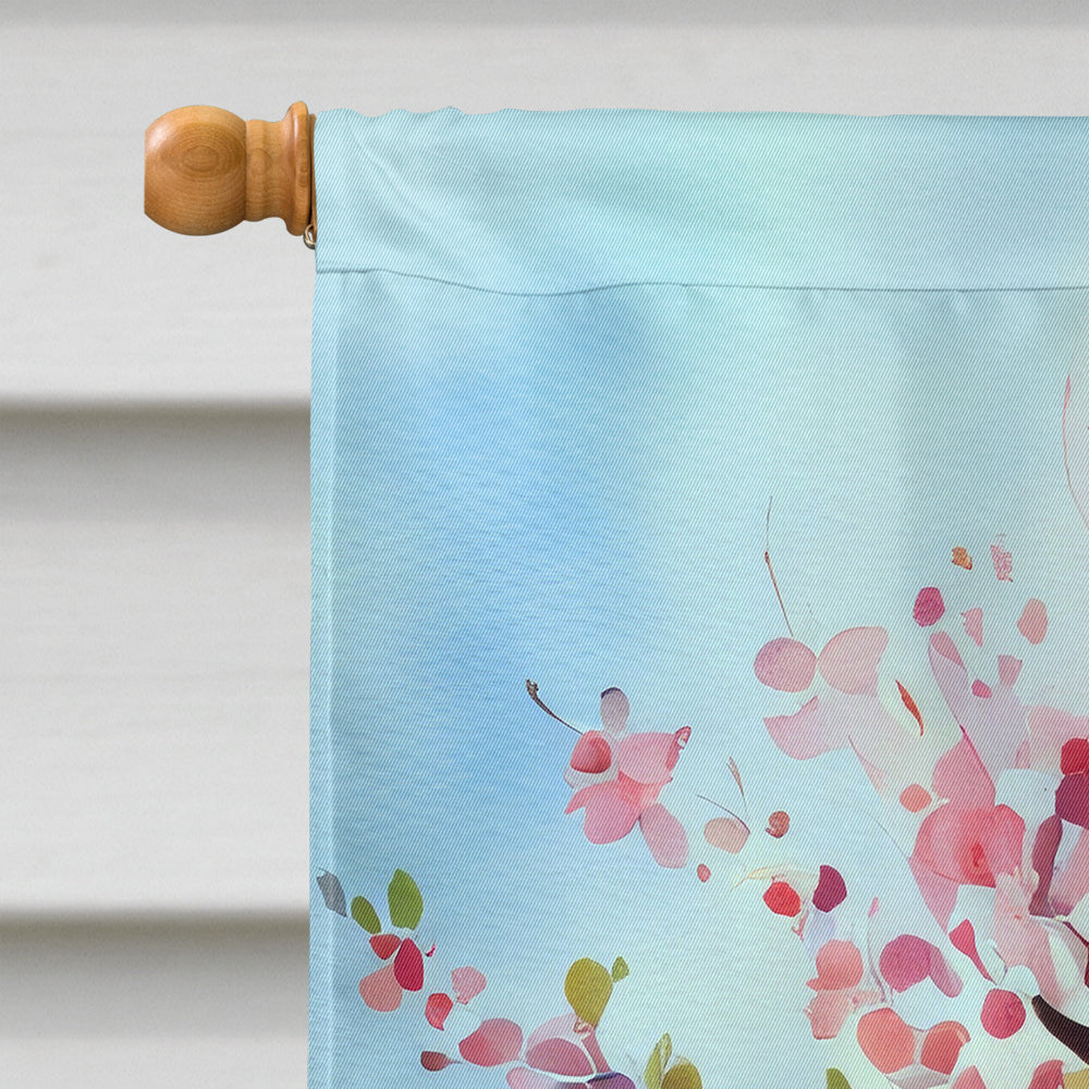 Michigan Apple Blossoms in Watercolor House Flag