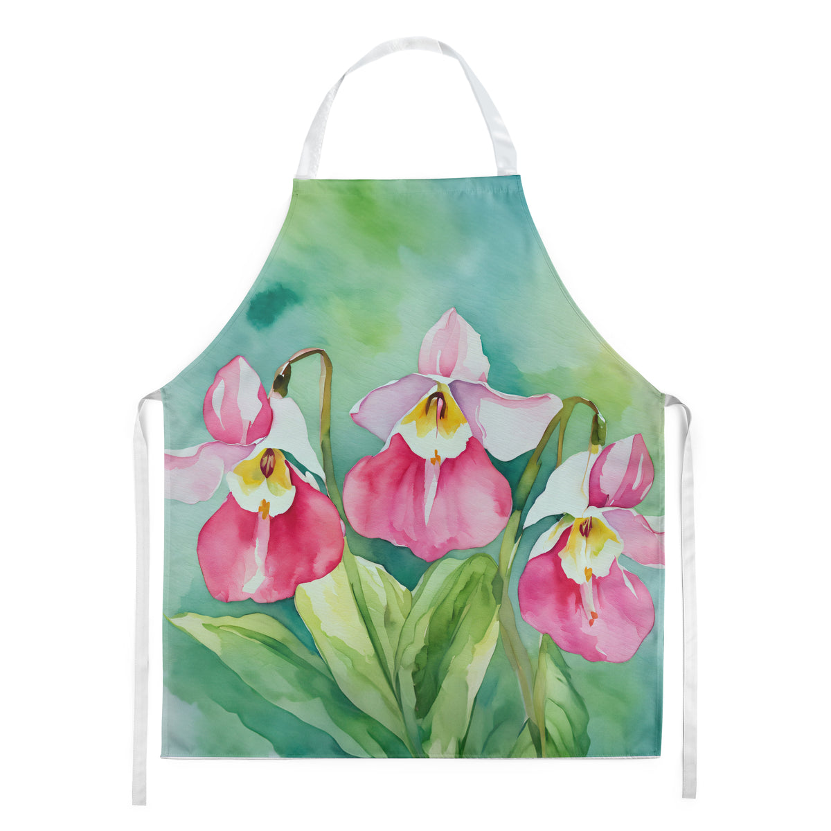 Buy this Minnesota Pink and White Lady�s Slippers in Watercolor Apron