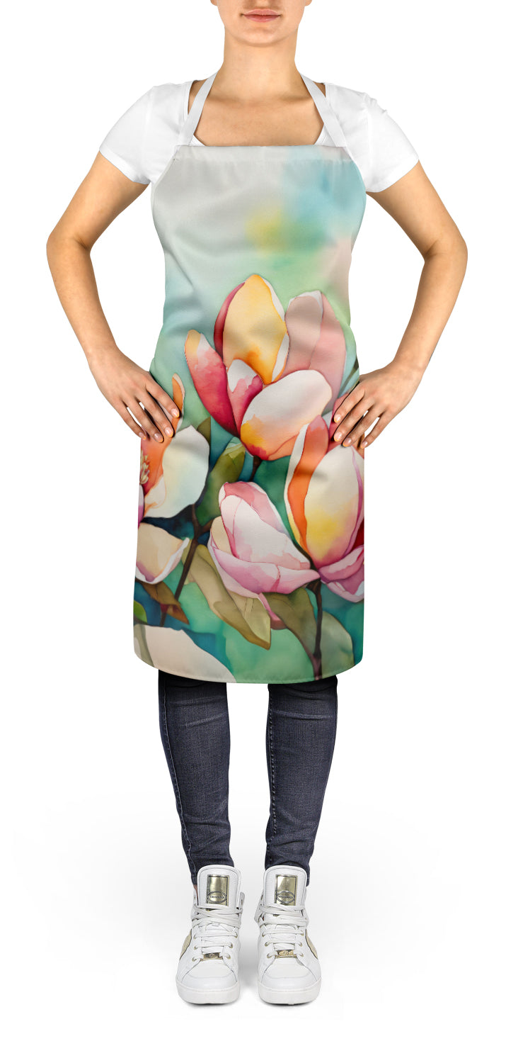 Caroline's Treasures Mississippi Magnolia in Watercolor Apron – Artist-Designed Kitchen, BBQ & Craft Apron
