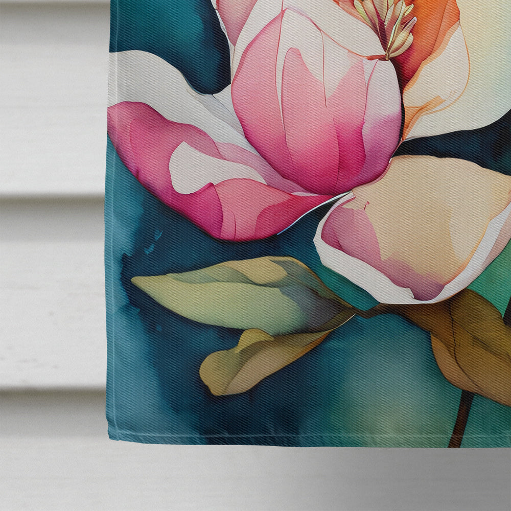 Mississippi Magnolia in Watercolor House Flag
