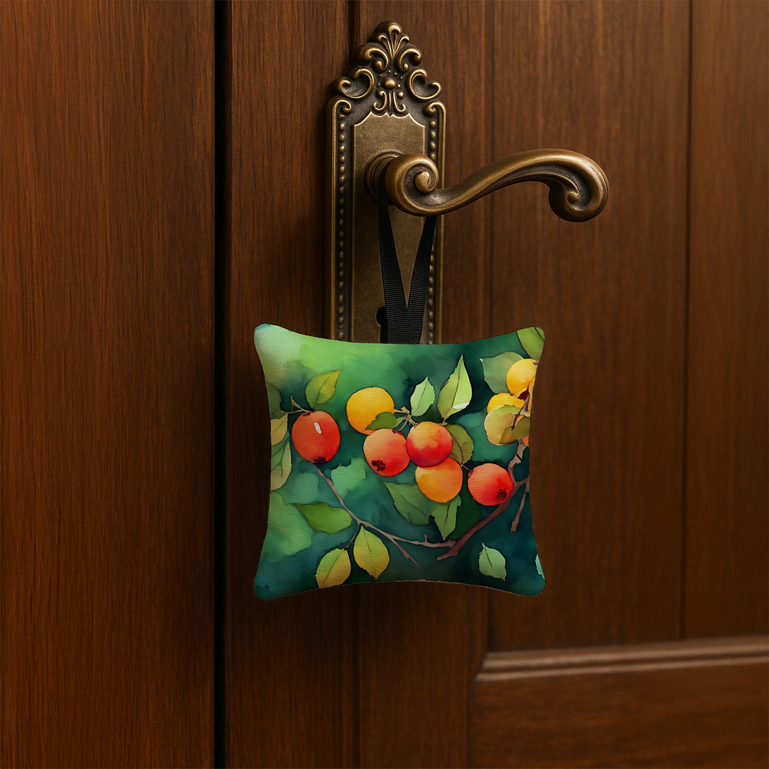 Caroline's Treasures Missouri Hawthorns in Watercolor Hanging Square Fabric Ornament 3.5 × 3.5