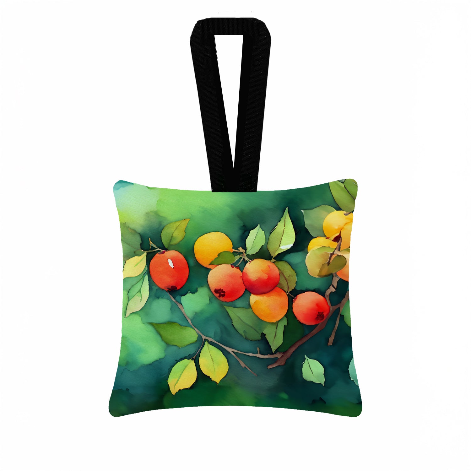 Caroline's Treasures Missouri Hawthorns in Watercolor Hanging Square Fabric Ornament 3.5 × 3.5