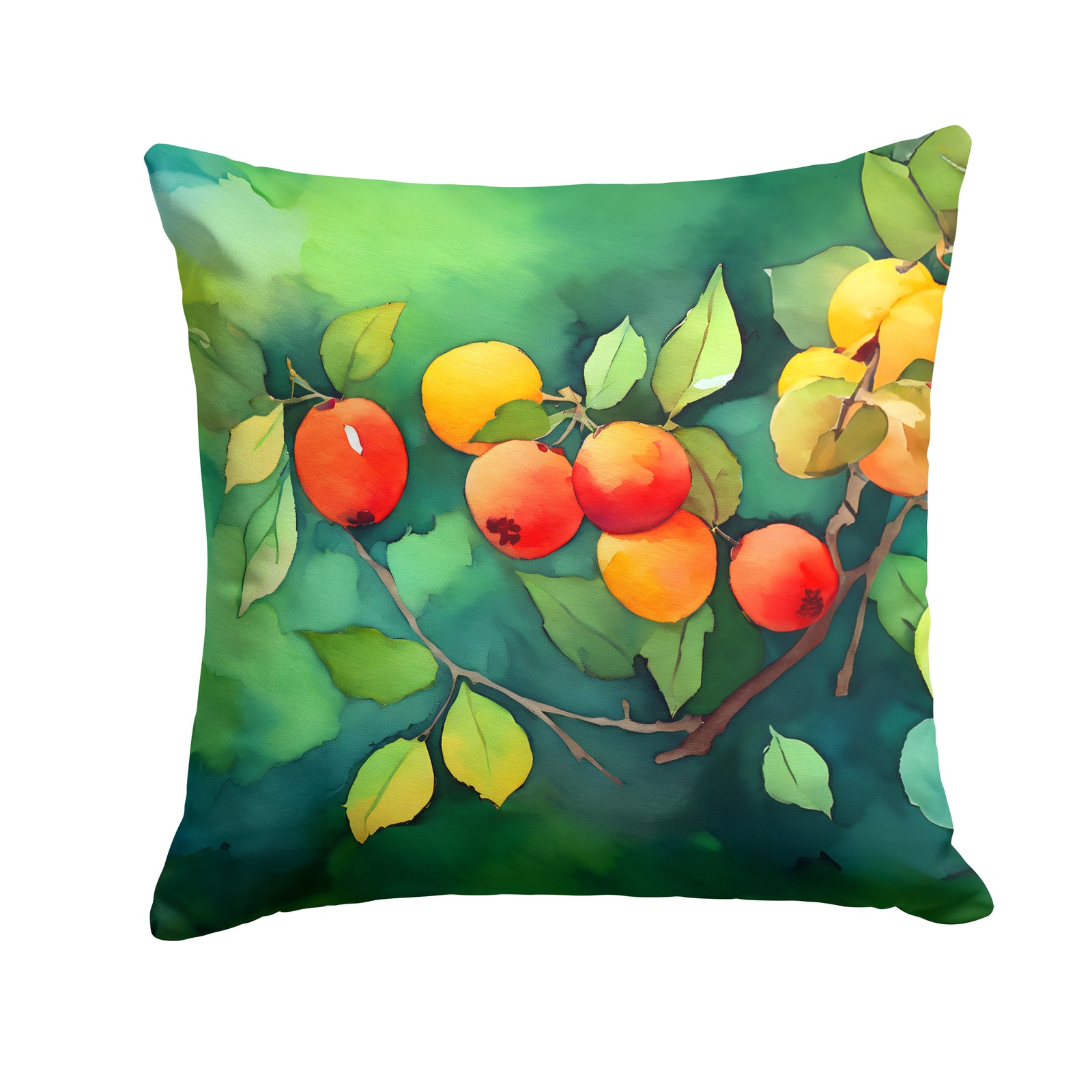 Caroline's Treasures Missouri Hawthorns in Watercolor Throw Pillow