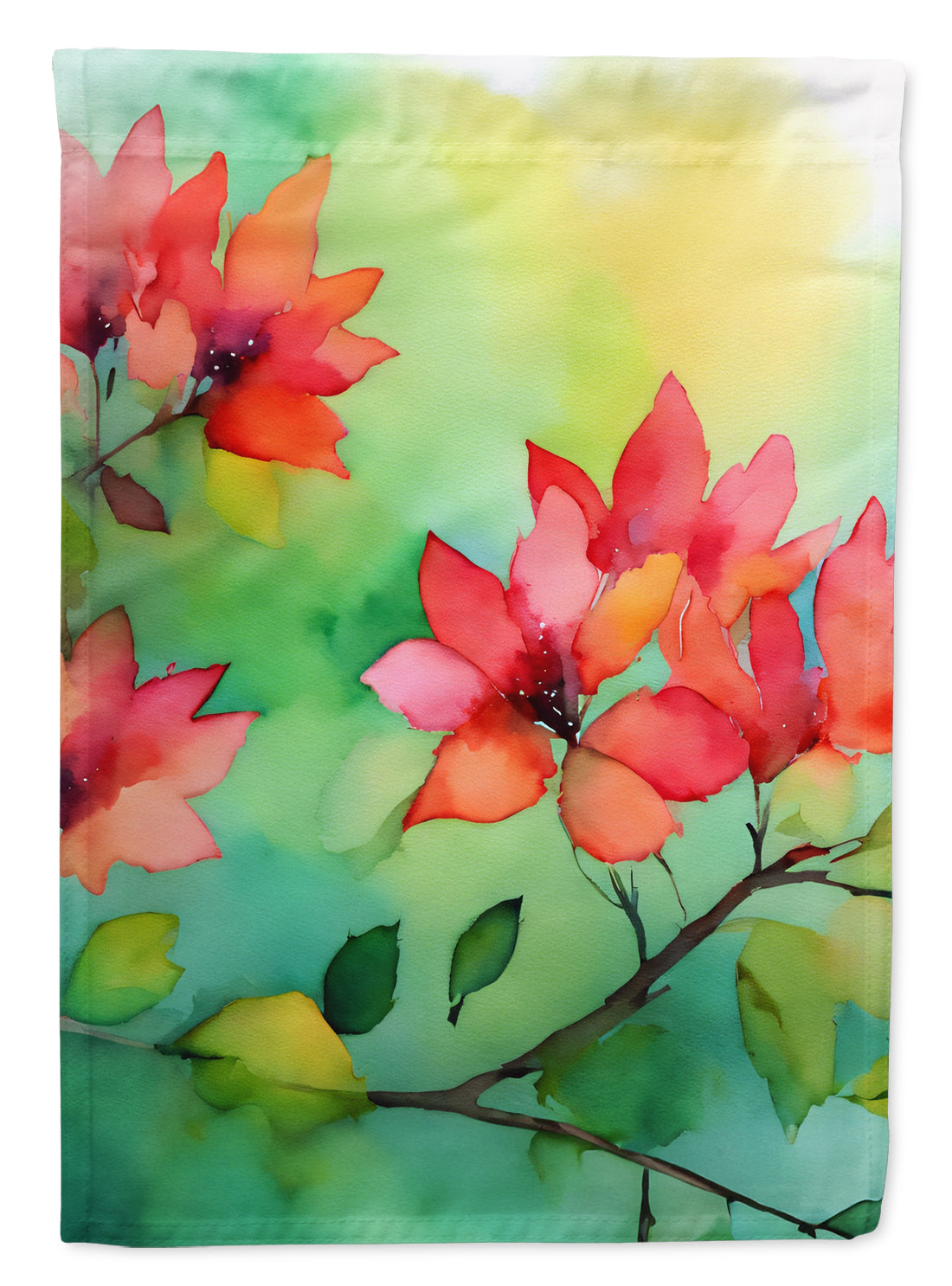 Buy this Missouri Hawthorns in Watercolor Garden Flag