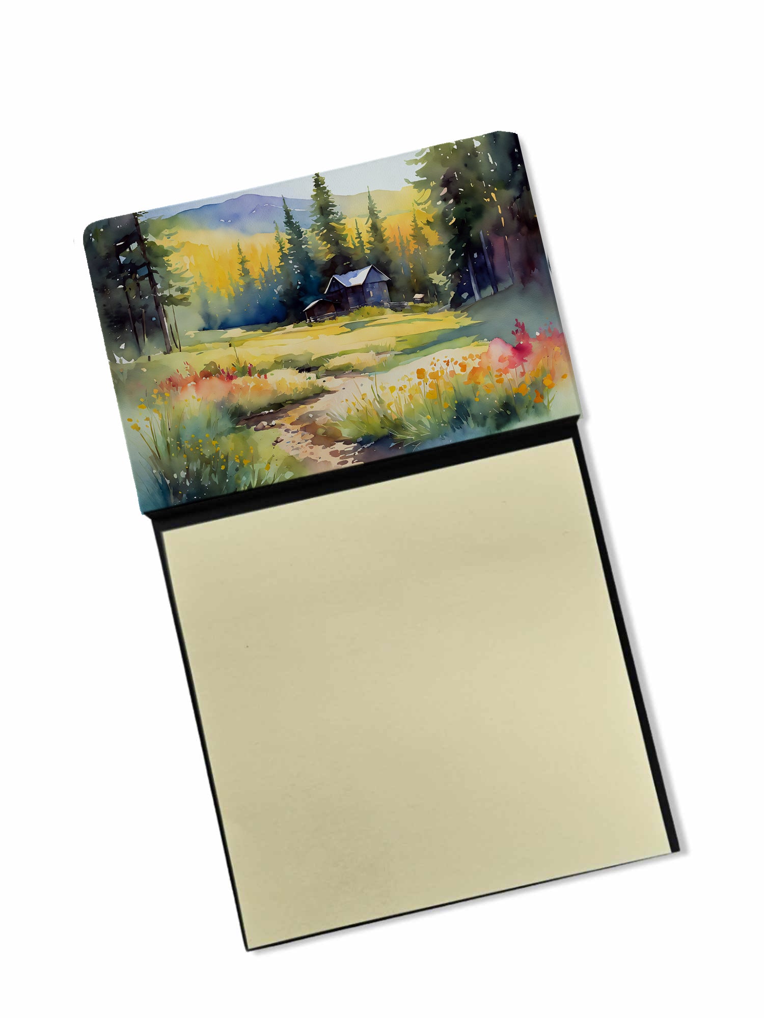 Buy this Montana Bitterroot in Watercolor Sticky Note Holder
