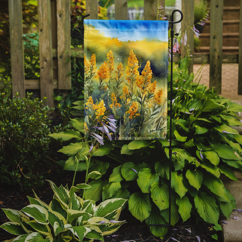 Nebraska Goldenrod in Watercolor Garden Flag