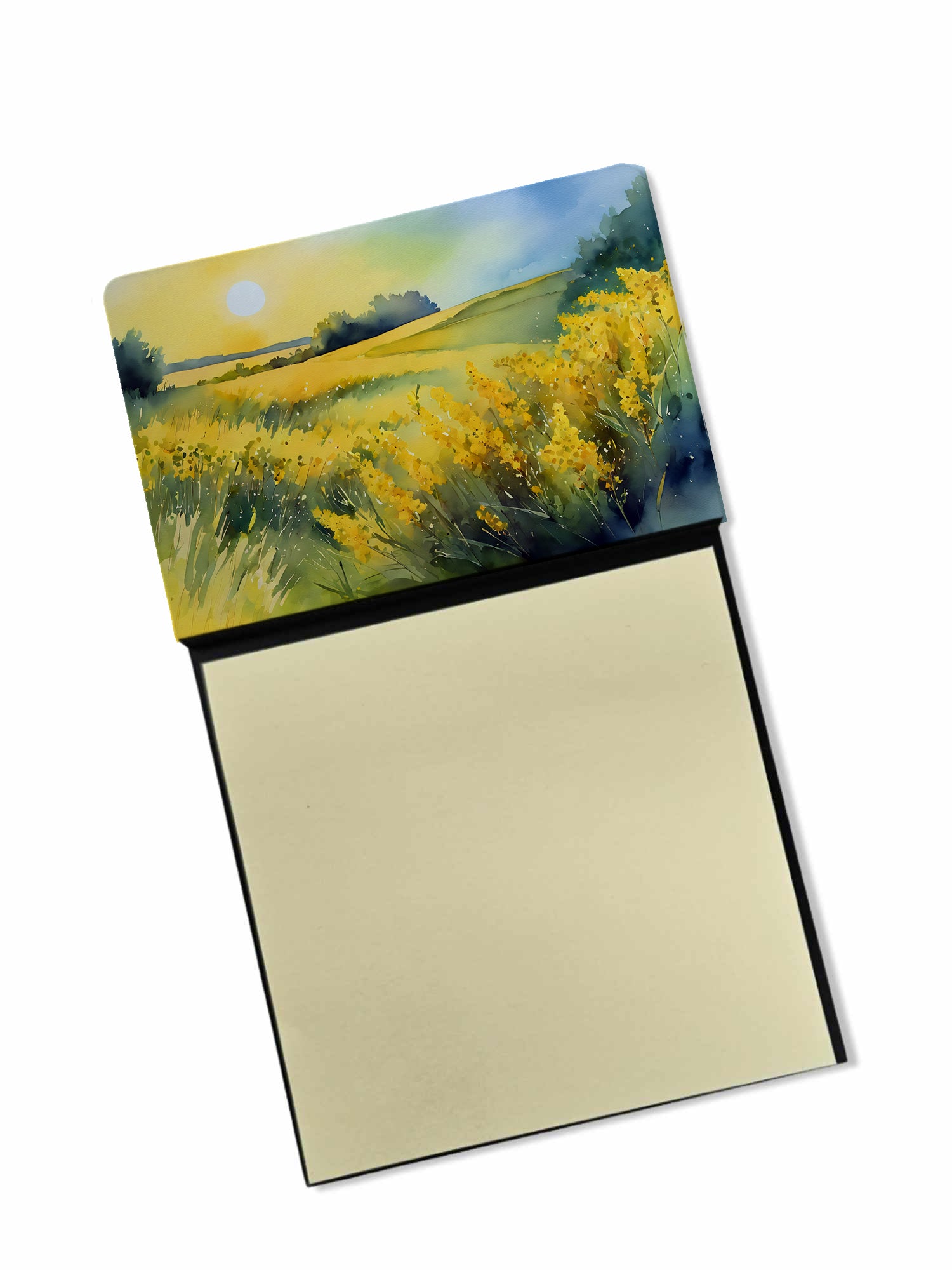 Buy this Nebraska Goldenrod in Watercolor Sticky Note Holder