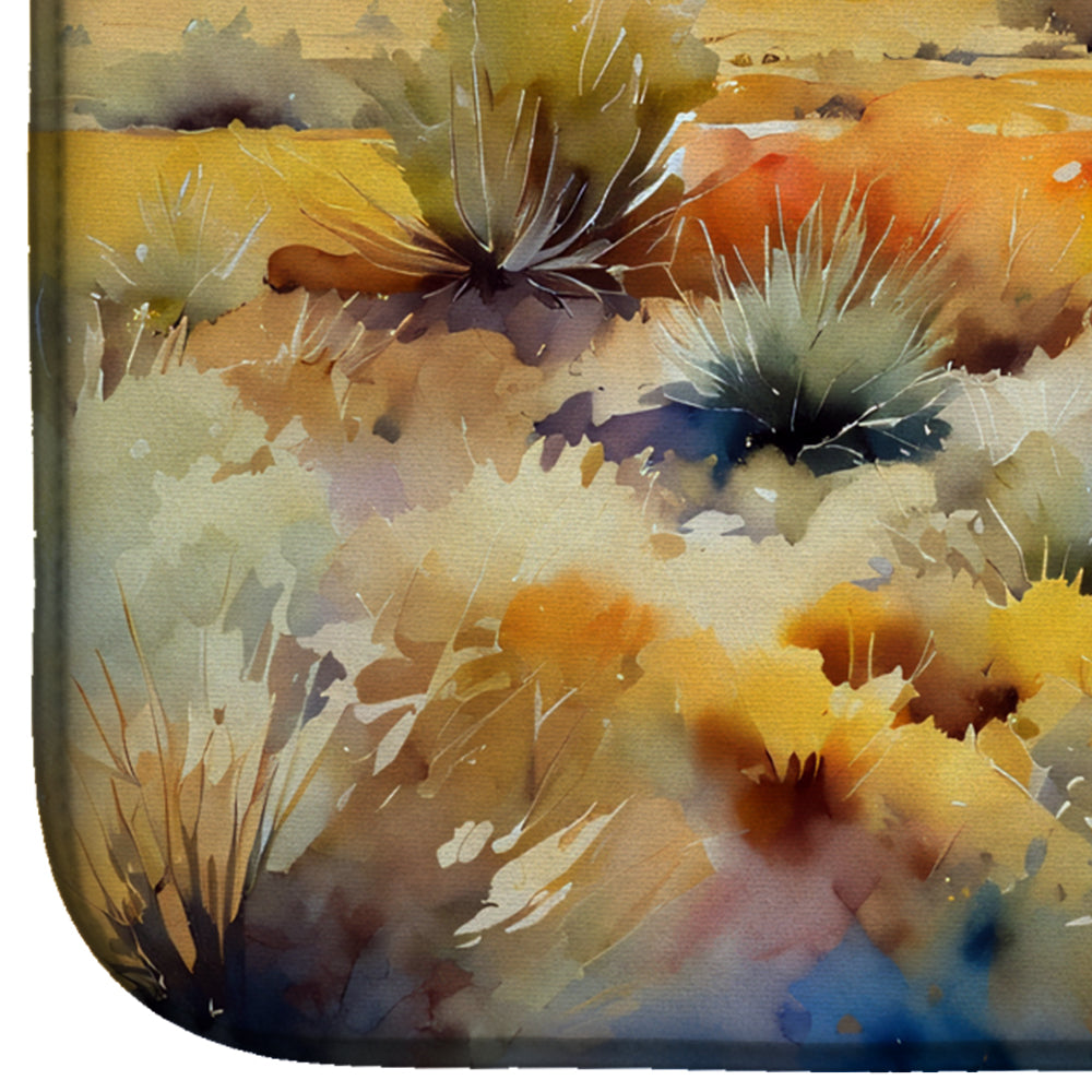 Caroline's Treasures Nevada Sagebrush in Watercolor Dish Drying Mat