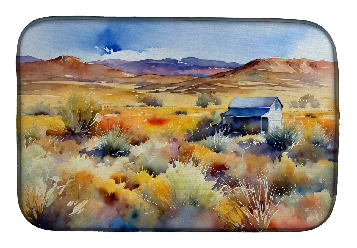 Caroline's Treasures Nevada Sagebrush in Watercolor Dish Drying Mat