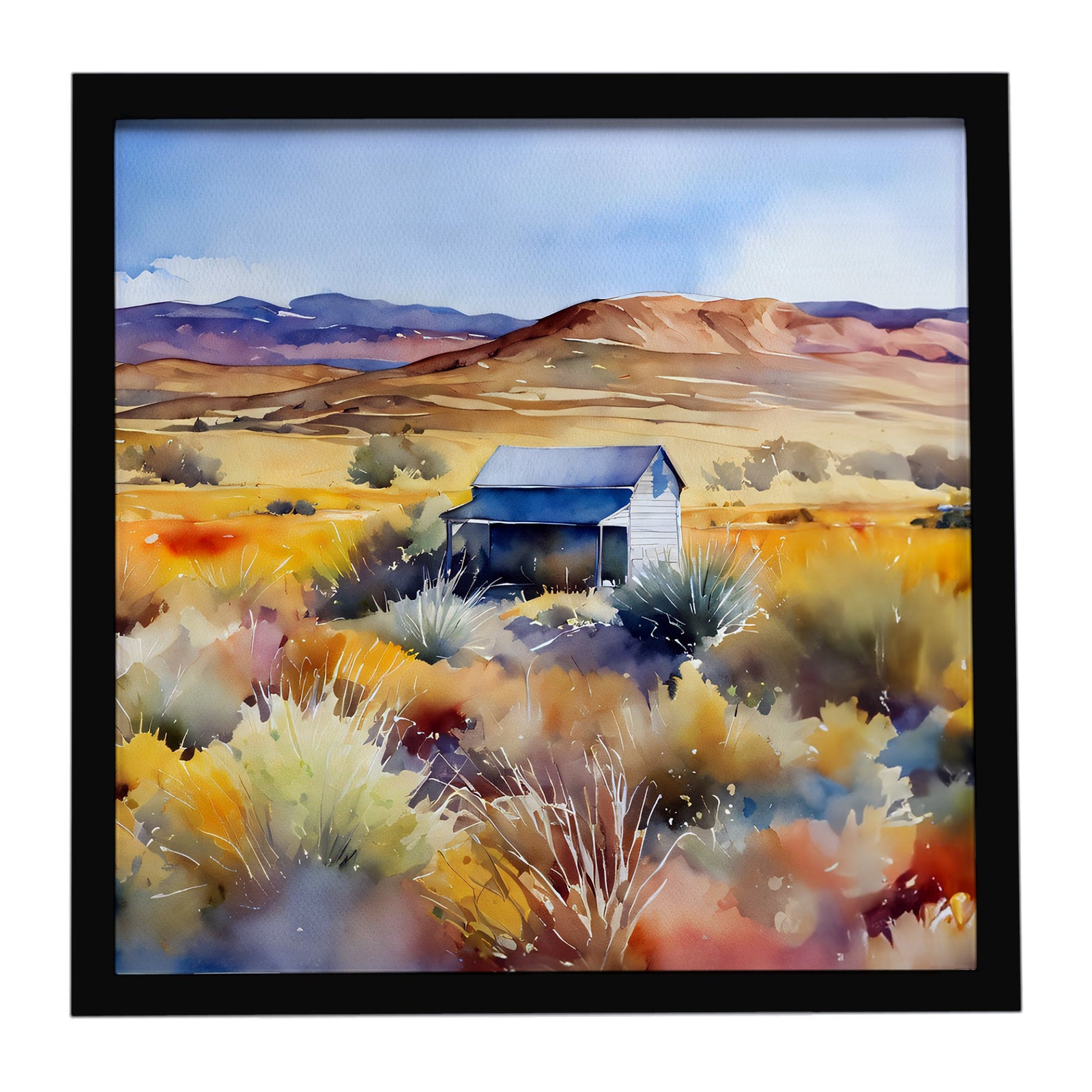 Caroline's Treasures Nevada Sagebrush in Watercolor Framed Metal Print