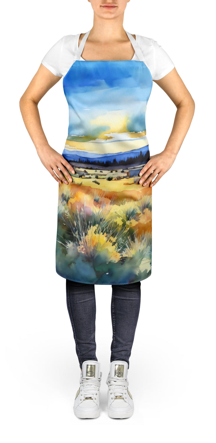 Caroline's Treasures Nevada Sagebrush in Watercolor Apron – Artist-Designed Kitchen, BBQ & Craft Apron