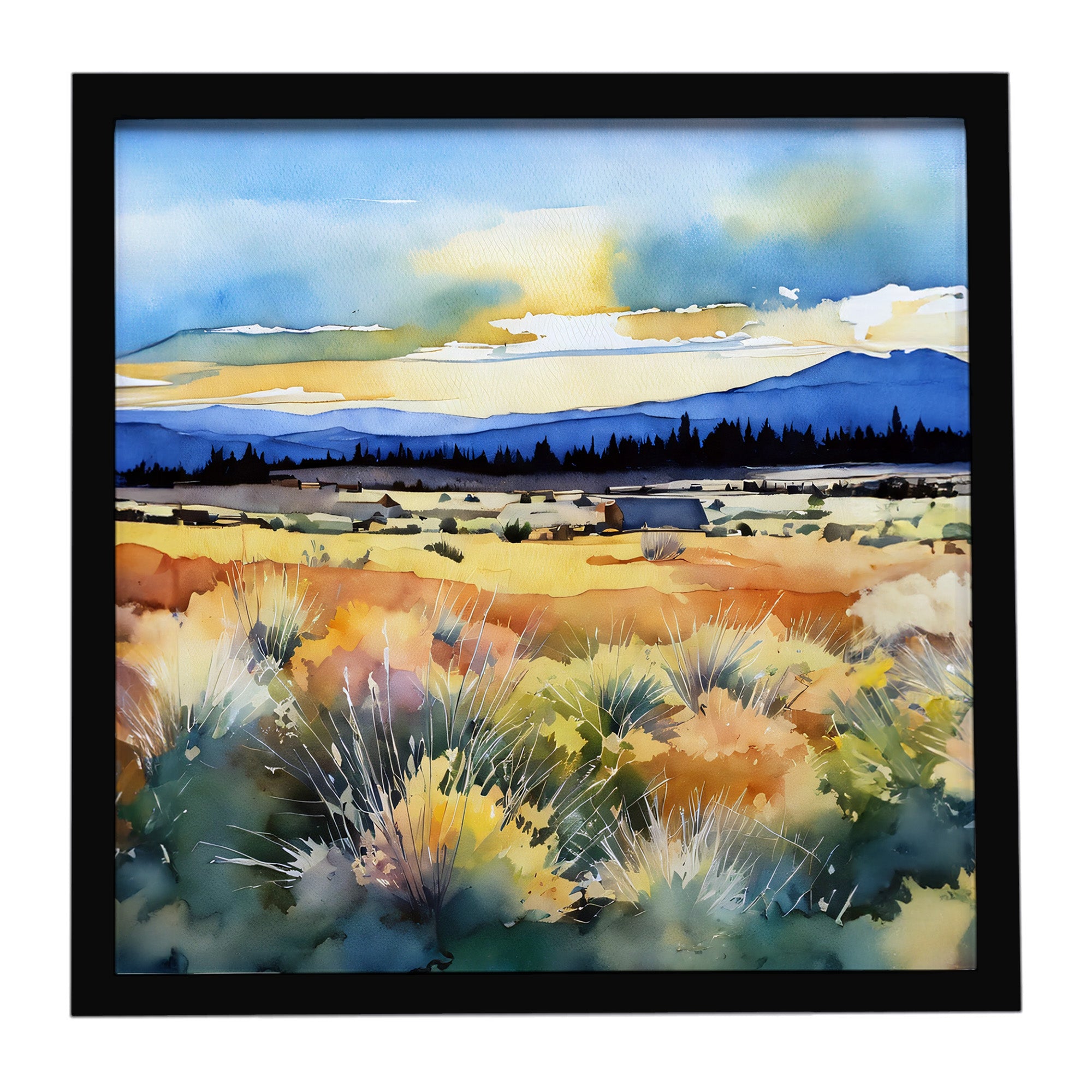 Caroline's Treasures Nevada Sagebrush in Watercolor Framed Metal Print
