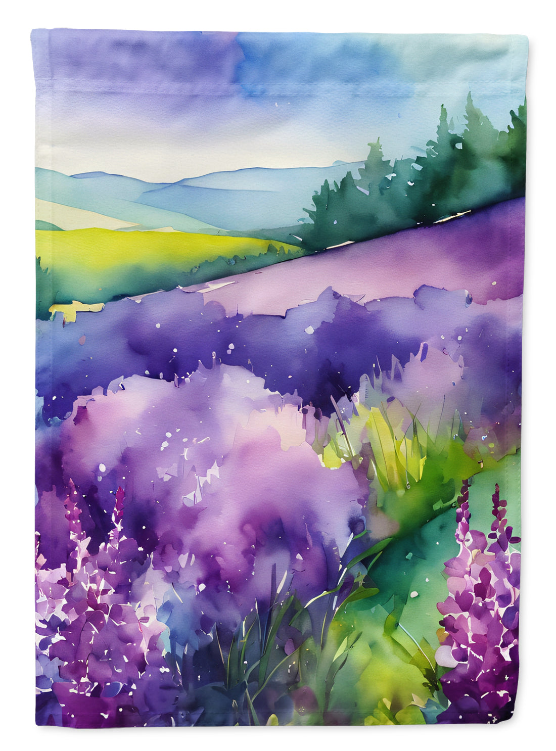 Caroline's Treasures New Hampshire Purple Lilac in Watercolor House Flag