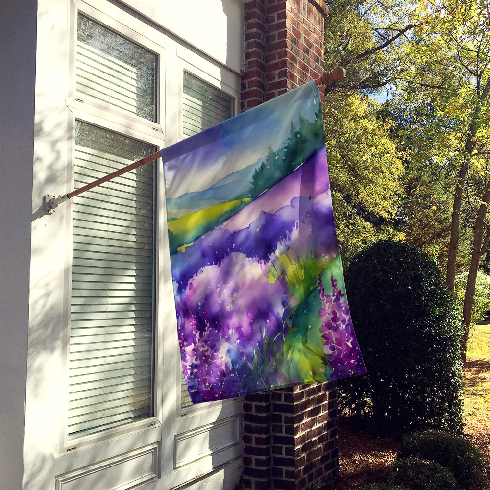 Caroline's Treasures New Hampshire Purple Lilac in Watercolor House Flag