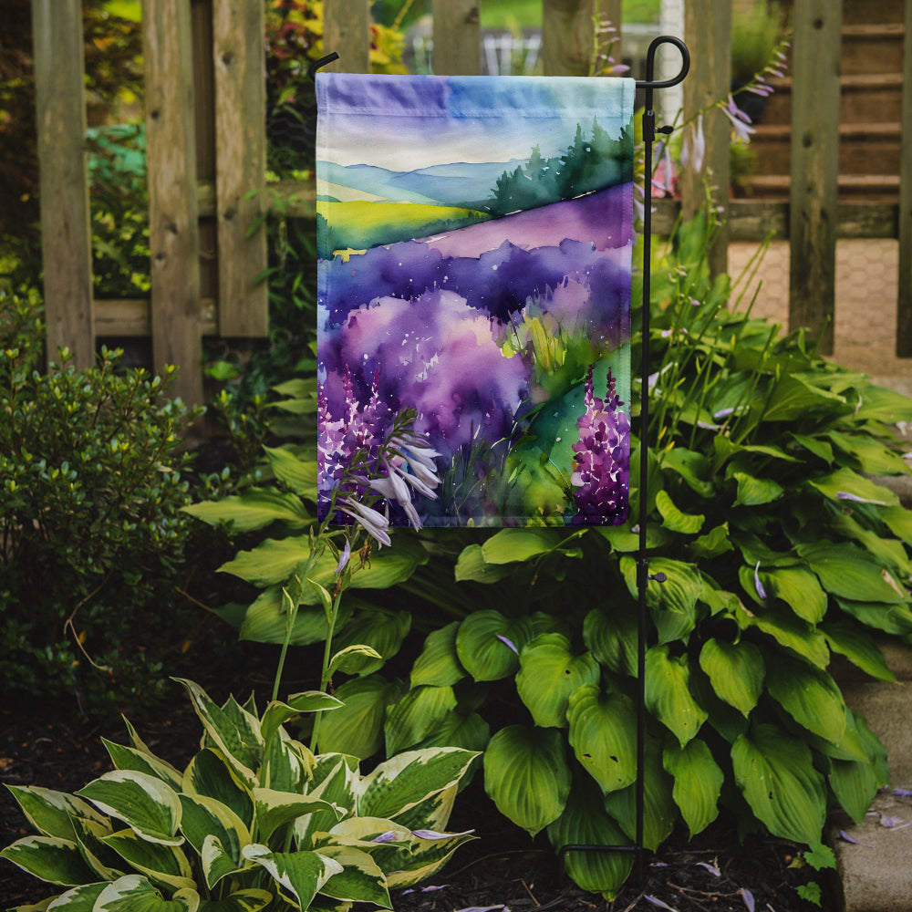 New Hampshire Purple Lilac in Watercolor Garden Flag