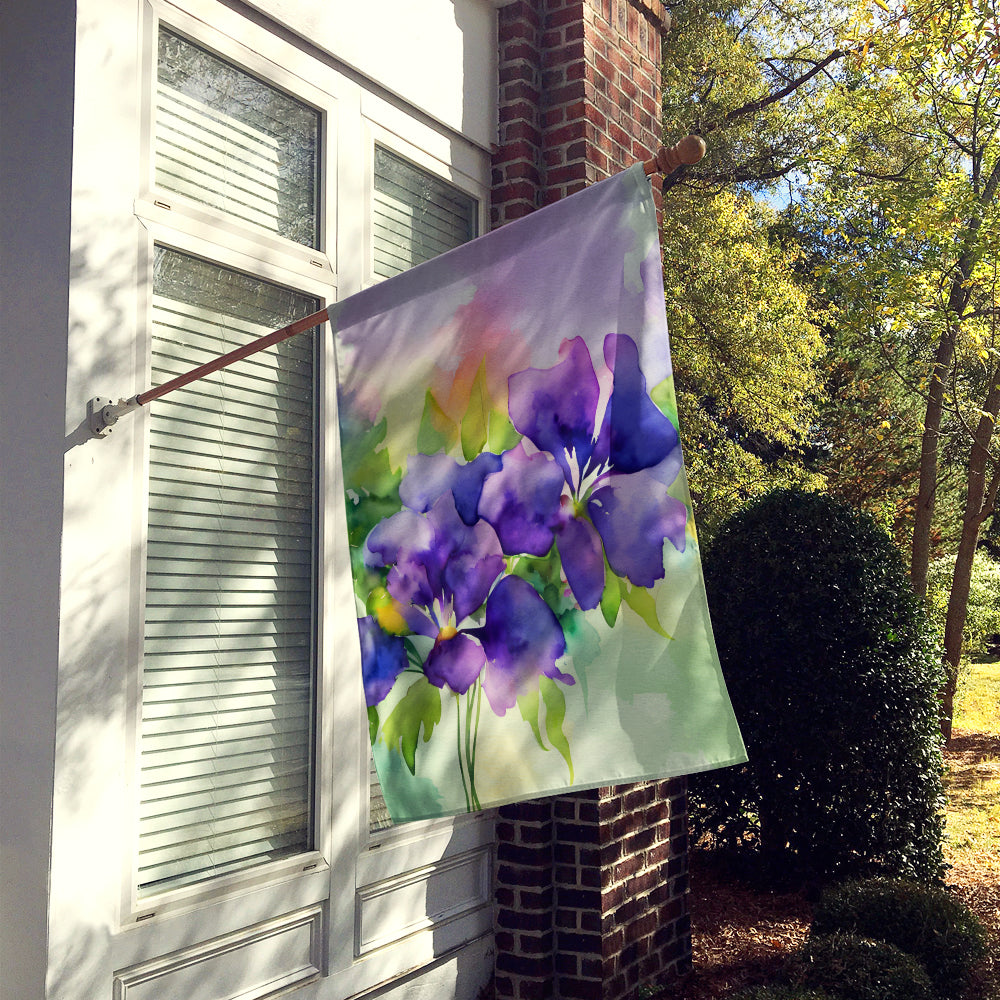 New Jersey Violet in Watercolor House Flag