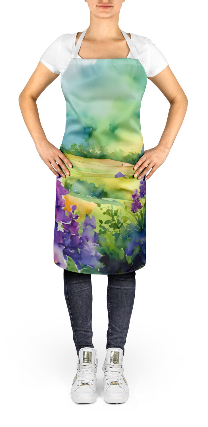 New Jersey Violet in Watercolor Apron