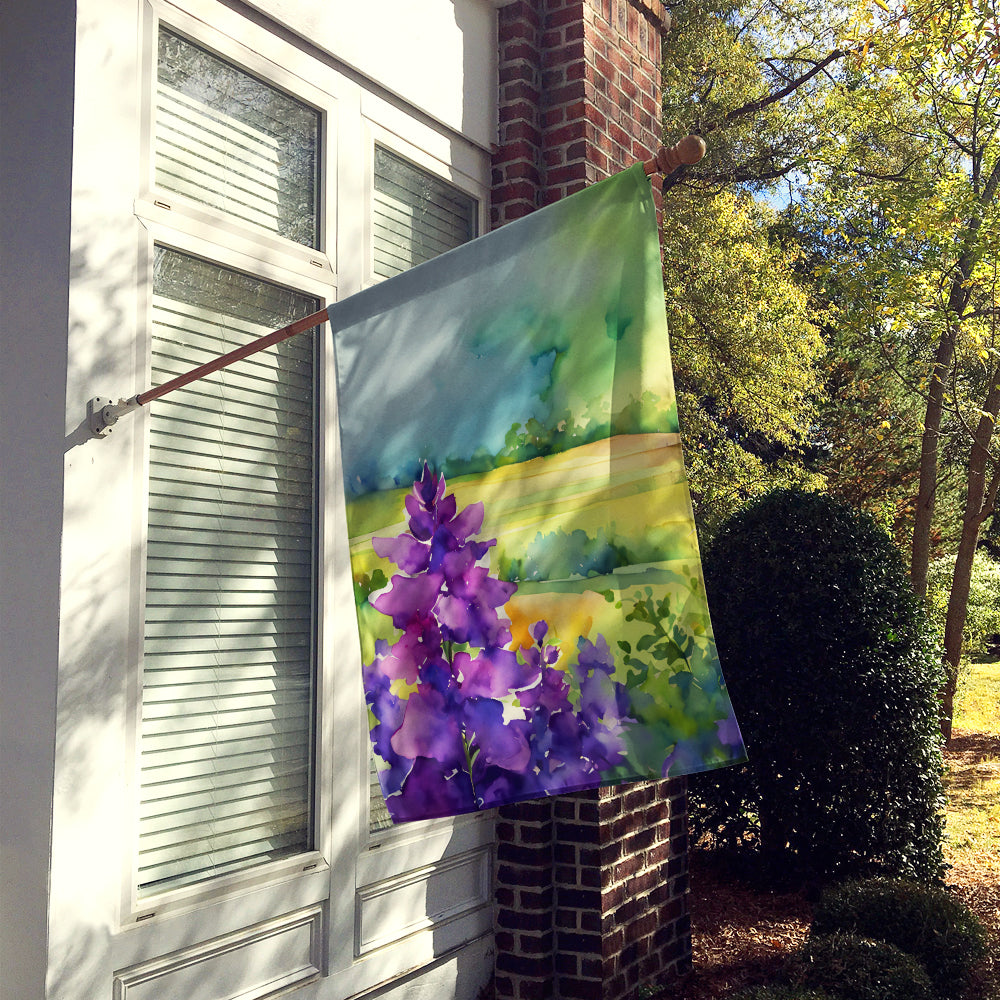 New Jersey Violet in Watercolor House Flag