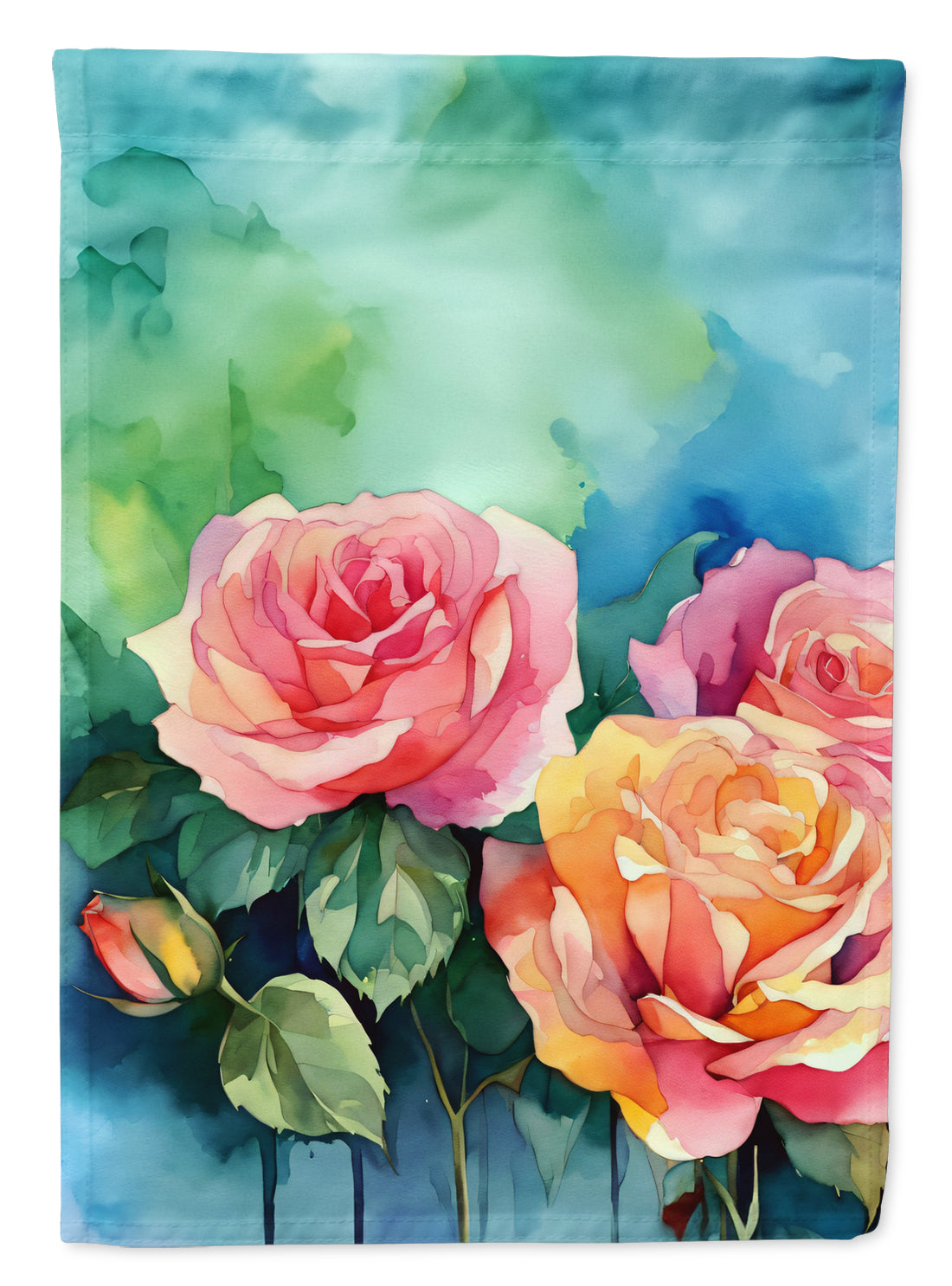 Buy this New York Roses in Watercolor House Flag
