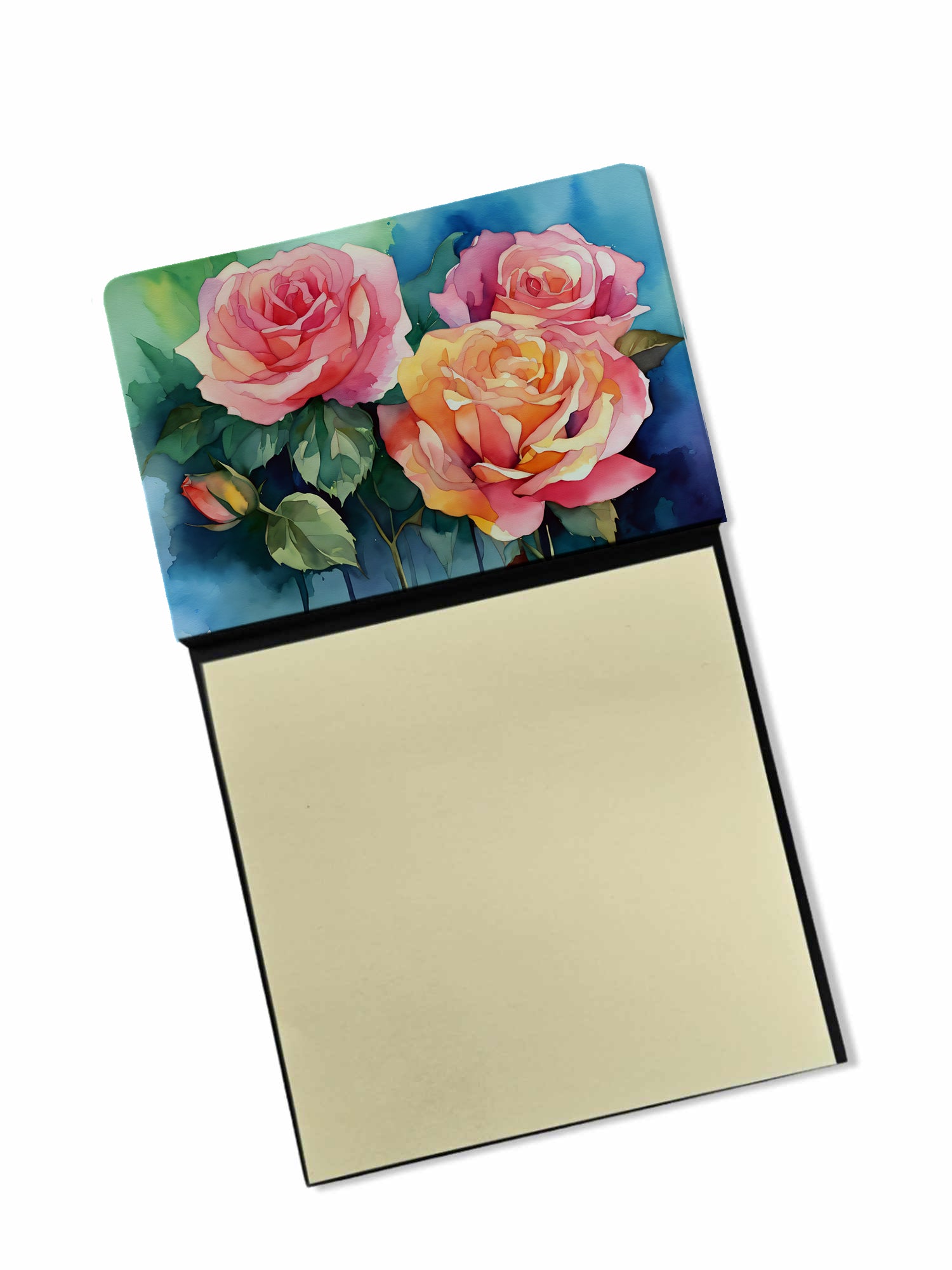 Buy this New York Roses in Watercolor Sticky Note Holder