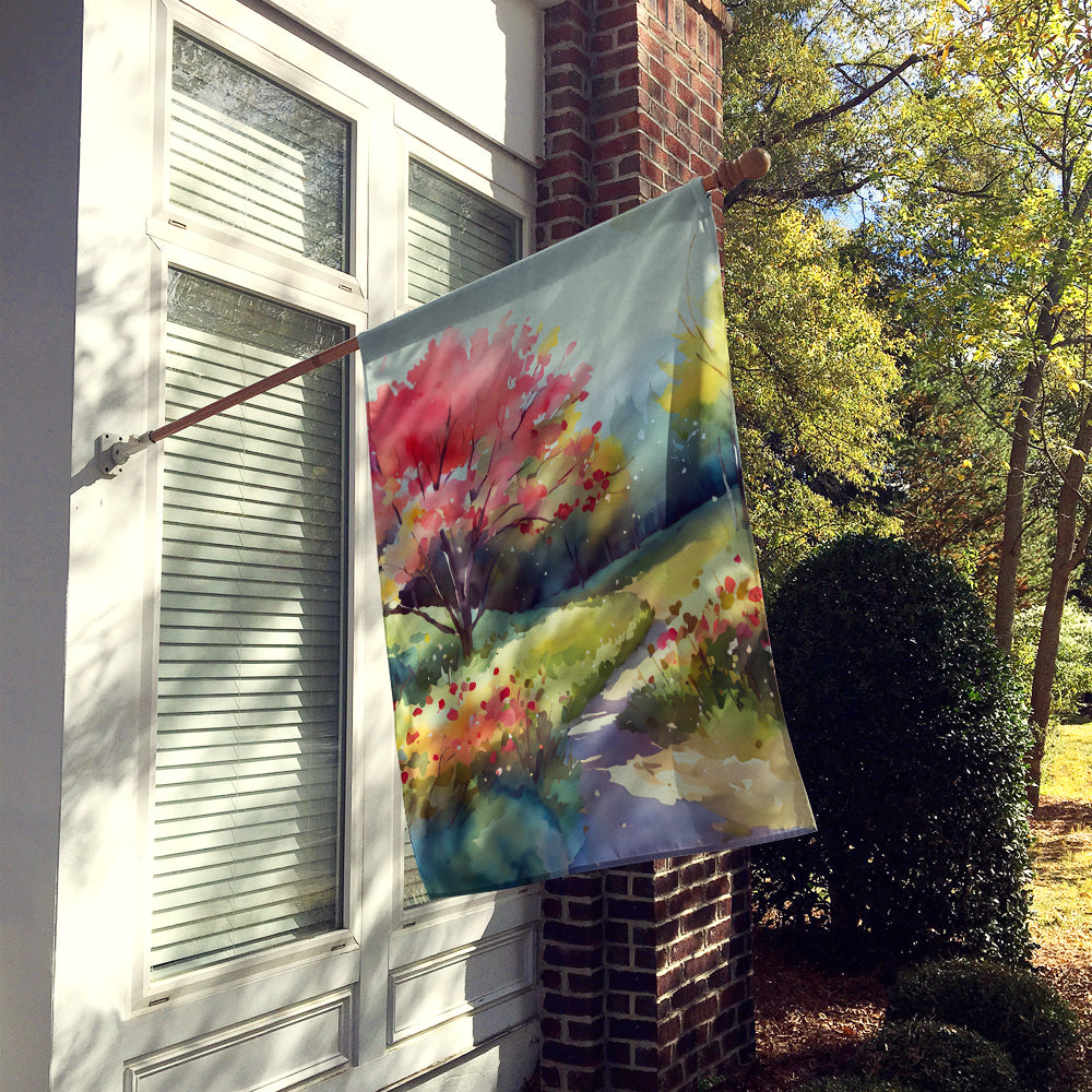 North Carolina Dogwoods in Watercolor House Flag